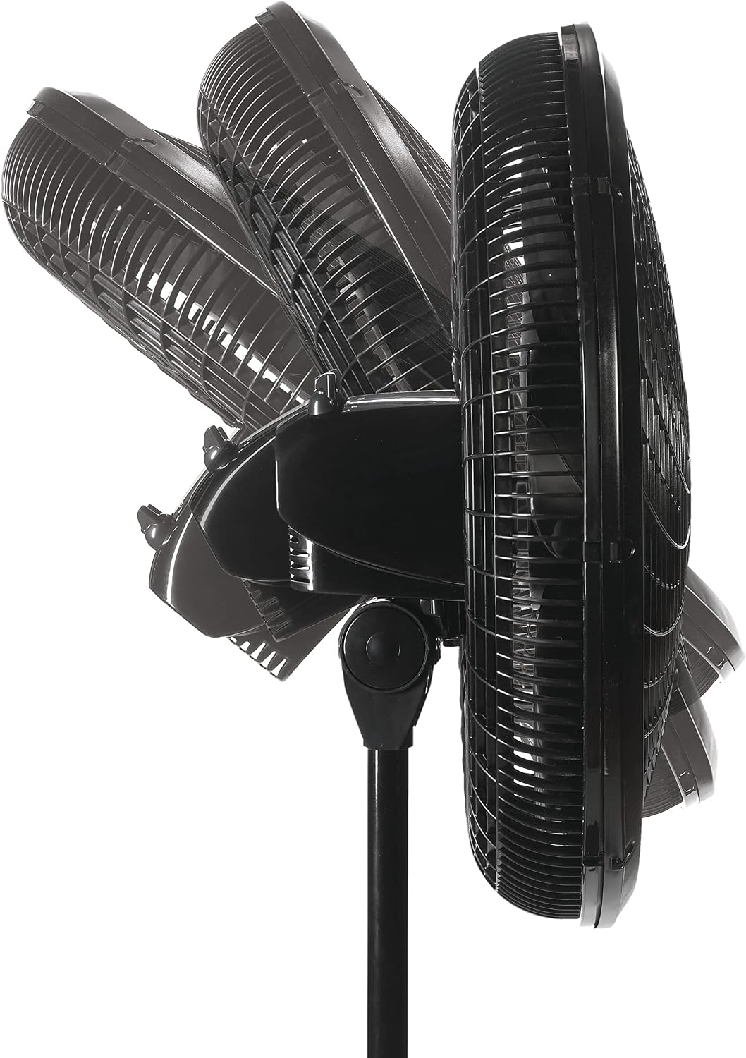 Lasko Pedestal Fan, Oscillating Fan for Bedroom with Adjustable Height and 3 Cooling Speeds, Portable, 18", Black, 1827