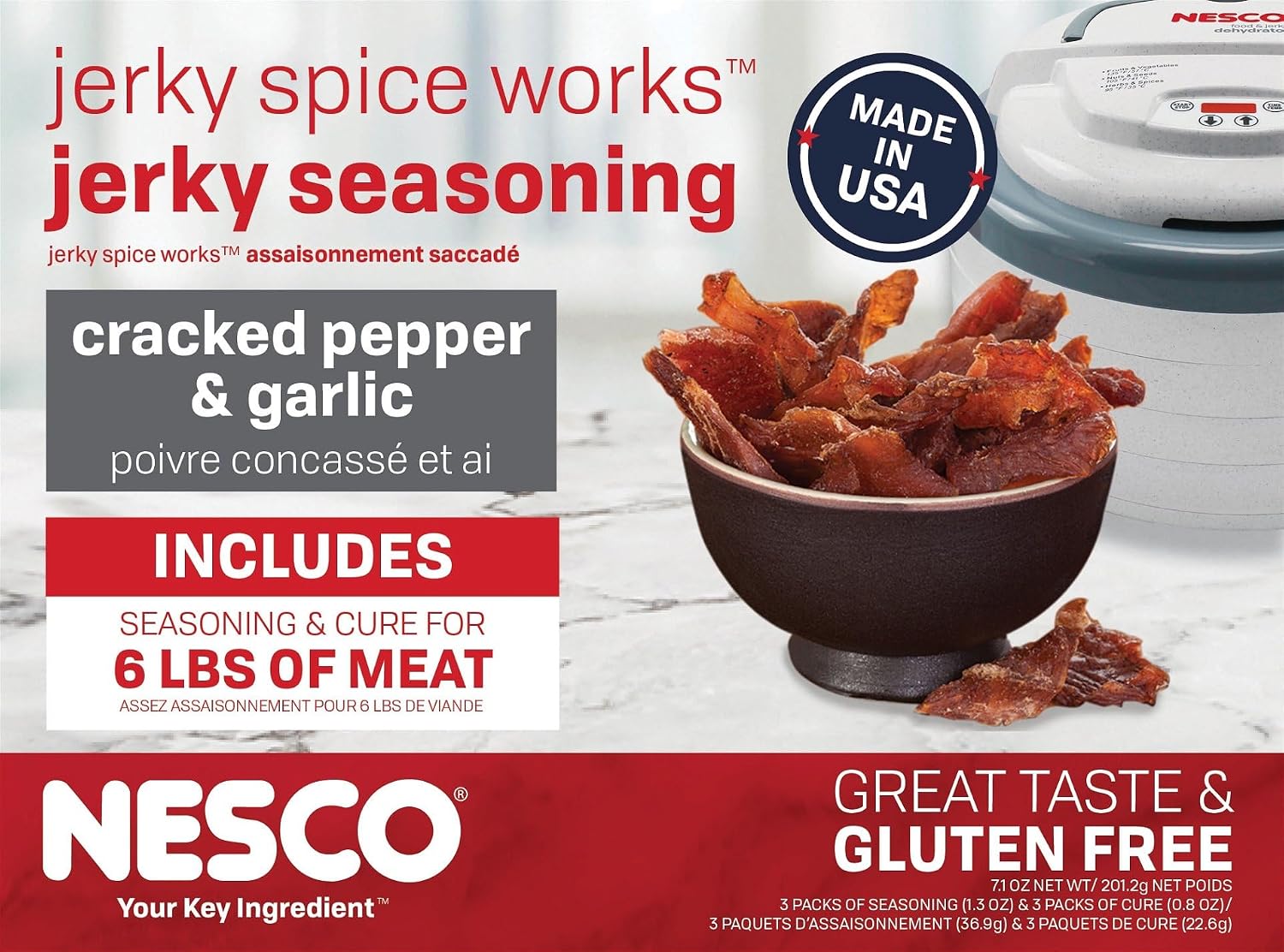 NESCO TJ-18, Jerky Spice Works, Teriyaki Flavor, 9 Count
