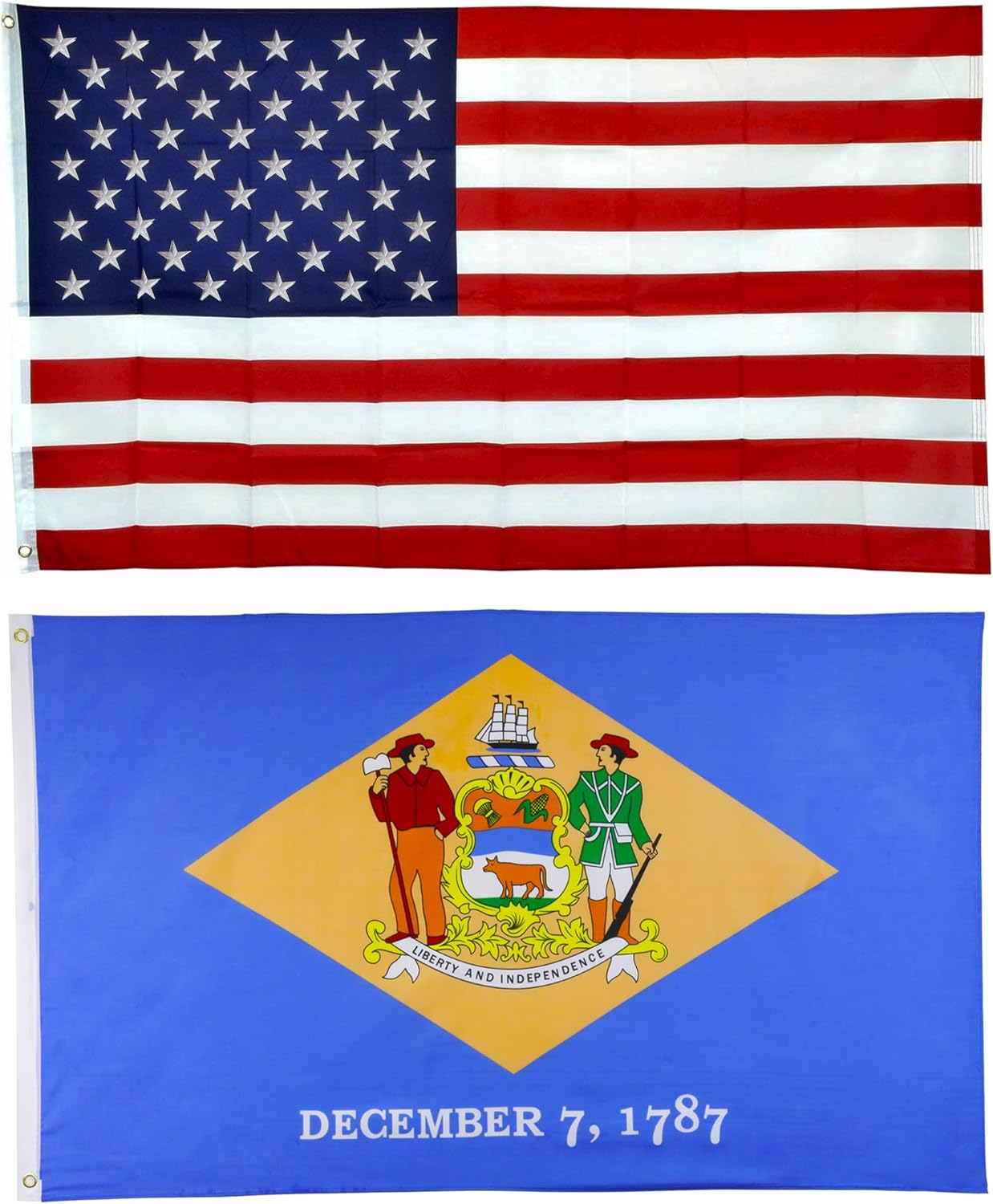 Shop72 American Flag 5x8 Ft, Allegiance to USA, American Flags for Outside, Our Allegiance To Freedom, This Garden Banner Made Heavy Duty to work outside as well, Bandera De Estados Unidos