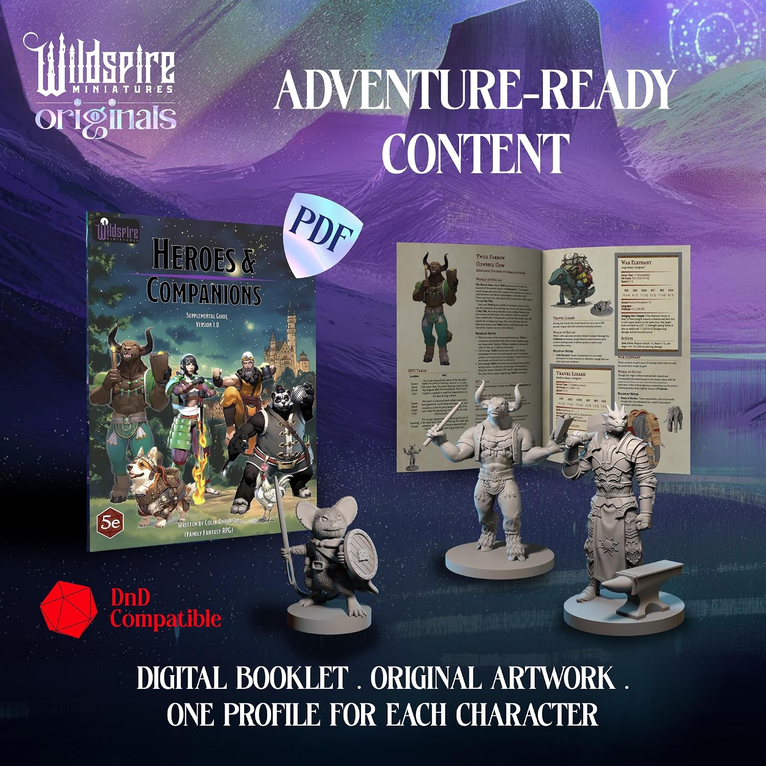 Wildspire Hero, Player-Character, NPC DND Miniatures