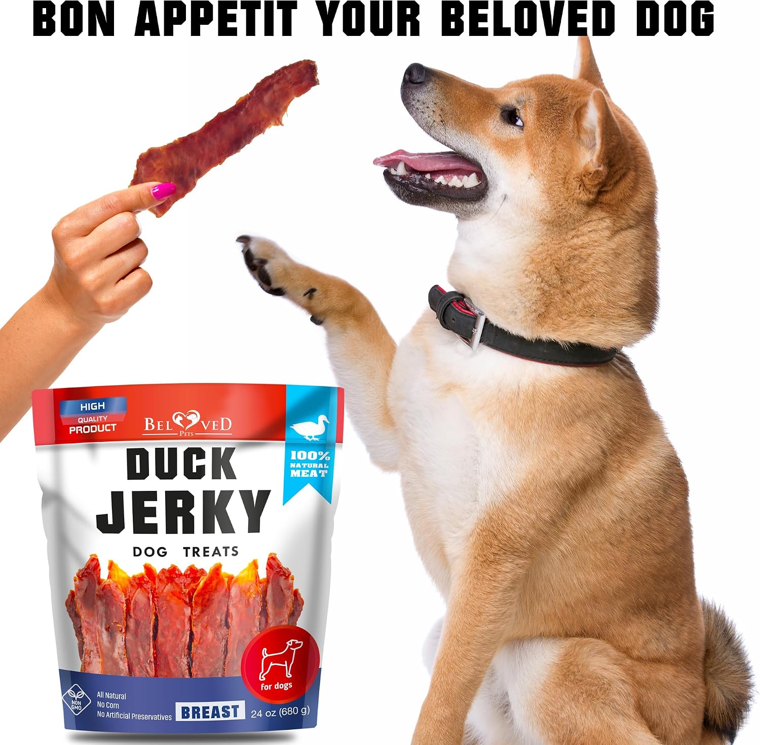 Beloved Pets Dog Treats Chicken Jerky 1.5 lb – Dog Food & High Protein Chews for Large