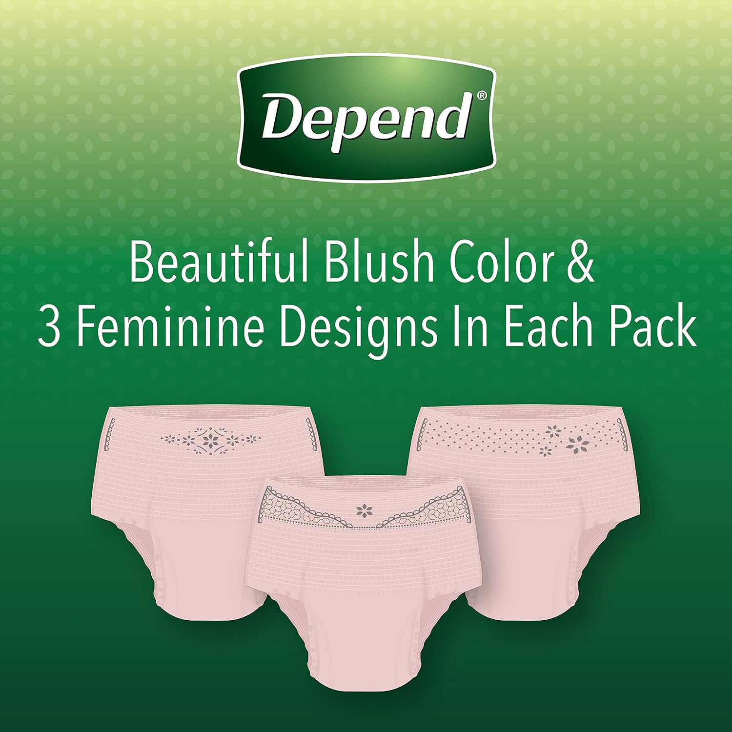 Depend FIT-FLEX Incontinence Underwear for Women, Disposable, Maximum Absorbency, Large, Blush, 52 Count (2 Packs of 26) (Packaging May Vary)