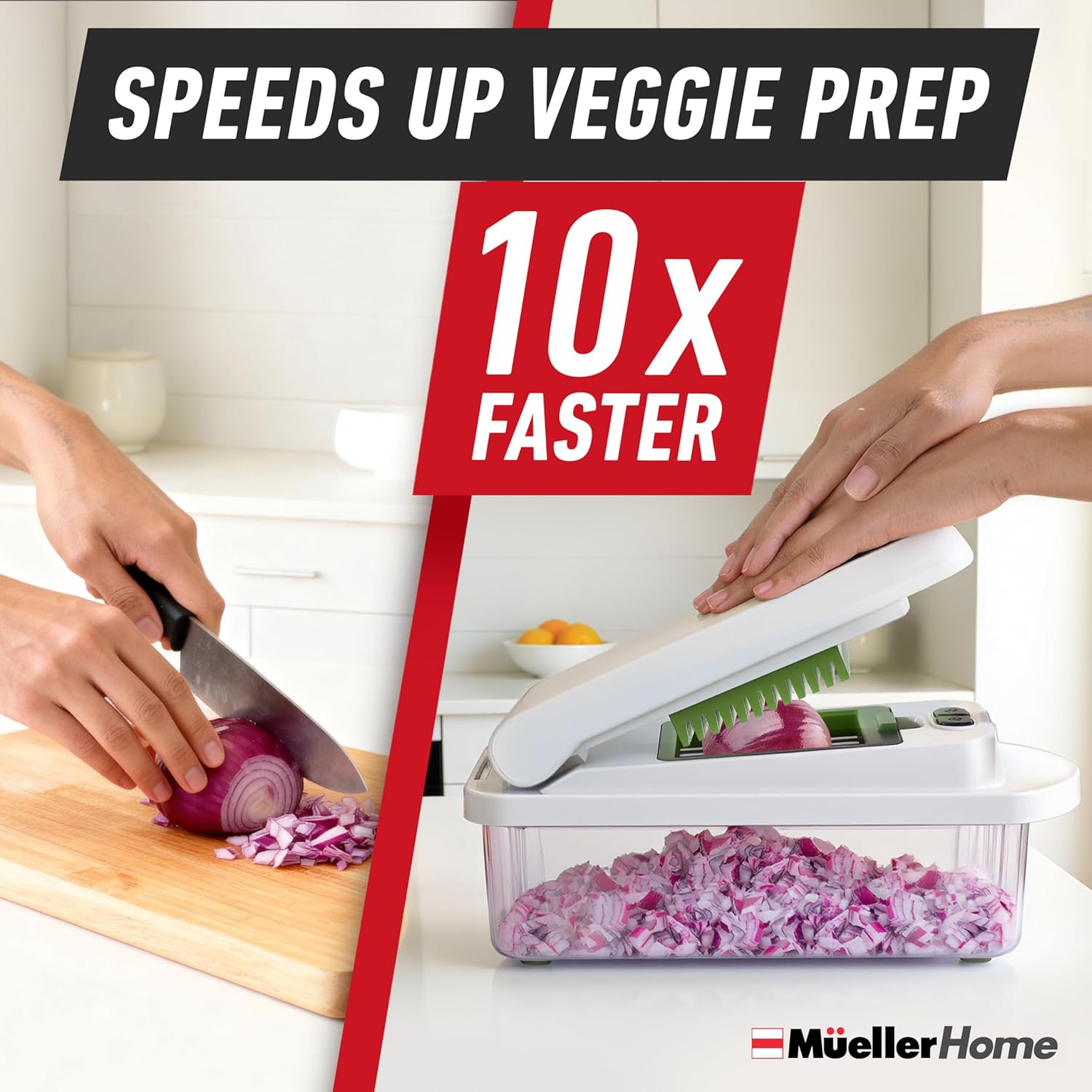 Mueller The Real Original Pro Vegetable Chopper & Mandoline Slicer, 10-in-1