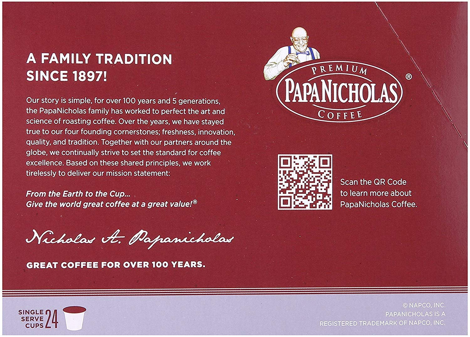 Papanicholas Coffee Single Serve Coffee Cups, Fits Keurig K Cup Brewers, Coffee Pods Hawaiian Islands Blend,12 Ounce