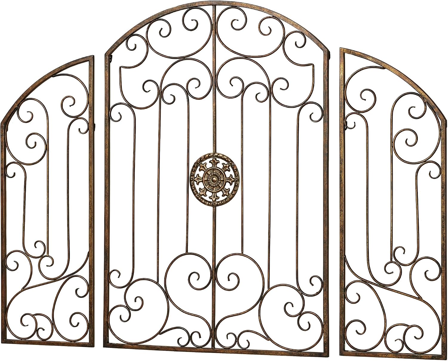 Garden Gates Wall Decor Golden Bronze Set of Three