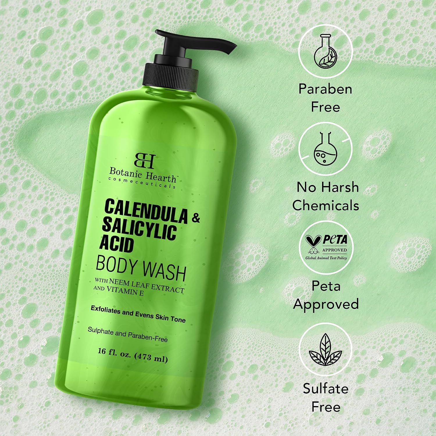 Botanic Hearth Tea Tree Body Wash With 100% Tea Tree Oil - 16 Fl oz
