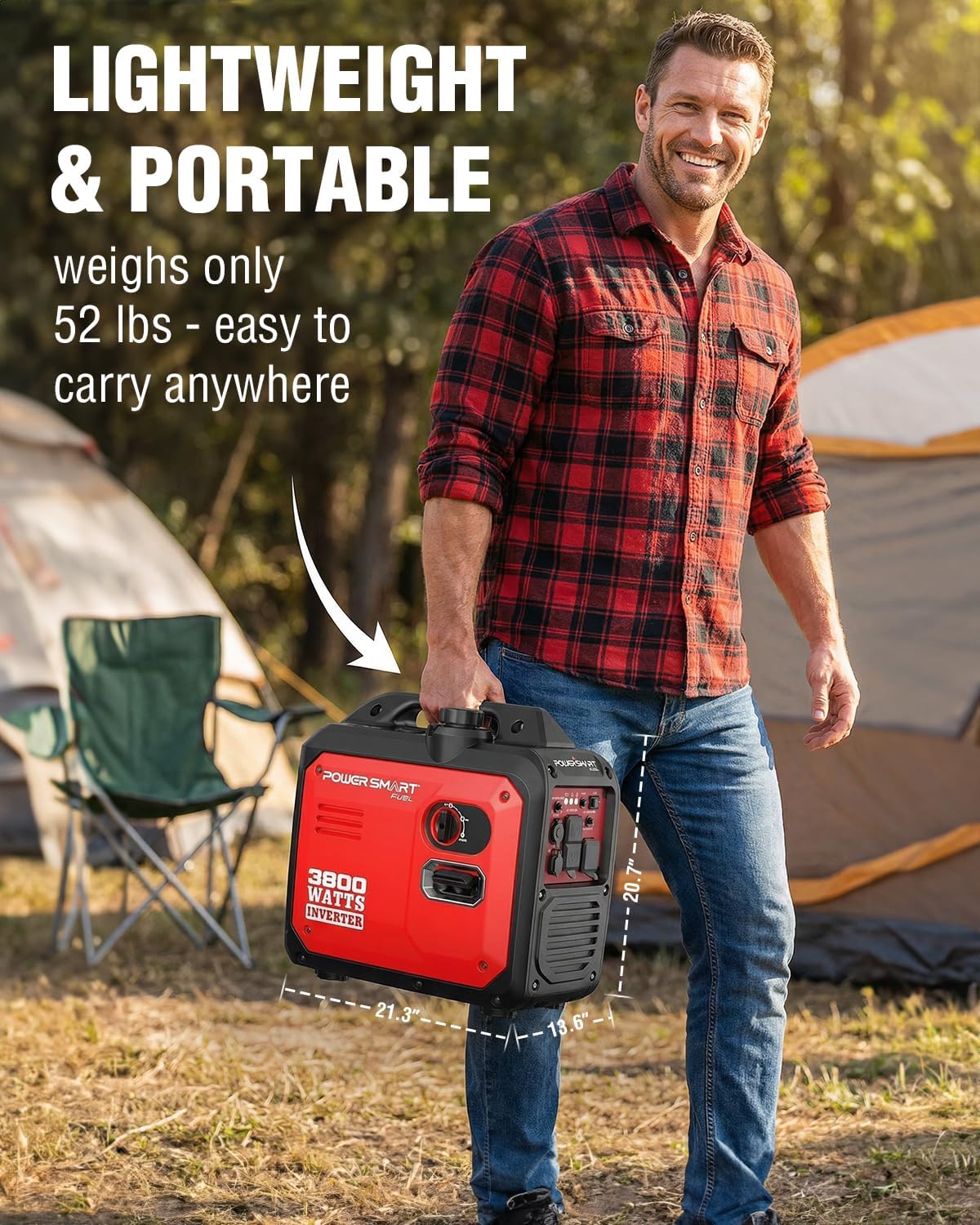 PowerSmart 2500 Watt Portable Inverter Generator for Camping