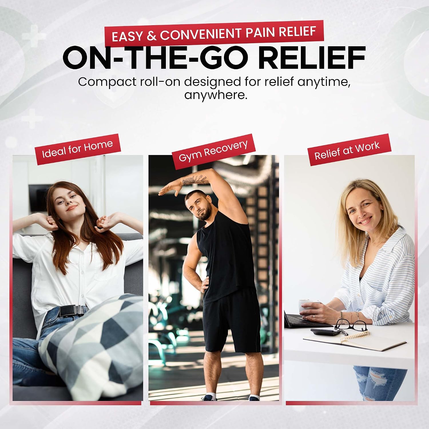 BIO-RELIEF Fast-Acting Hemp Pain Relief Roll On, Cool & Topical Pain Relief