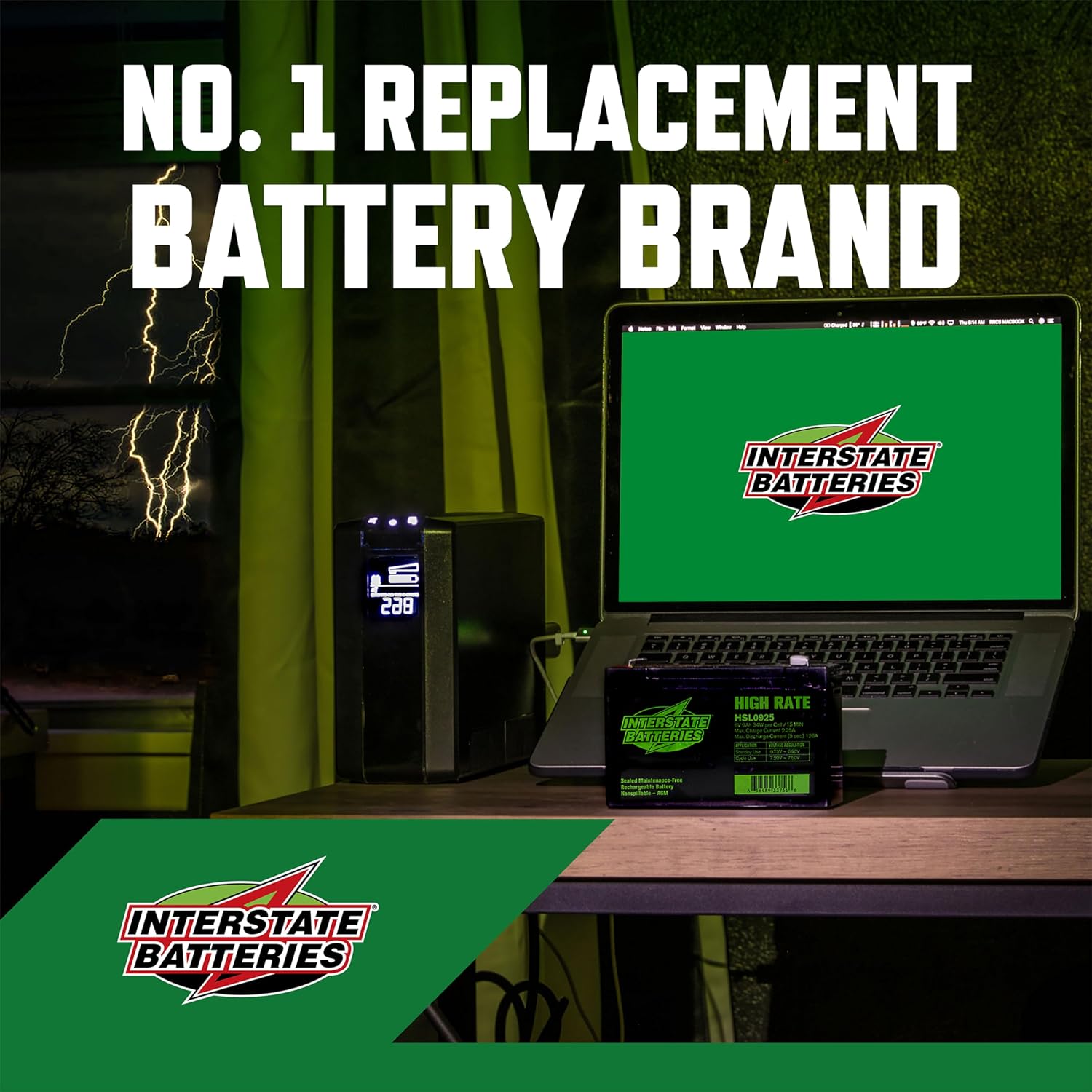 Interstate Batteries High Rate Battery 6V 9Ah SLA AGM VRLA HSL0925
