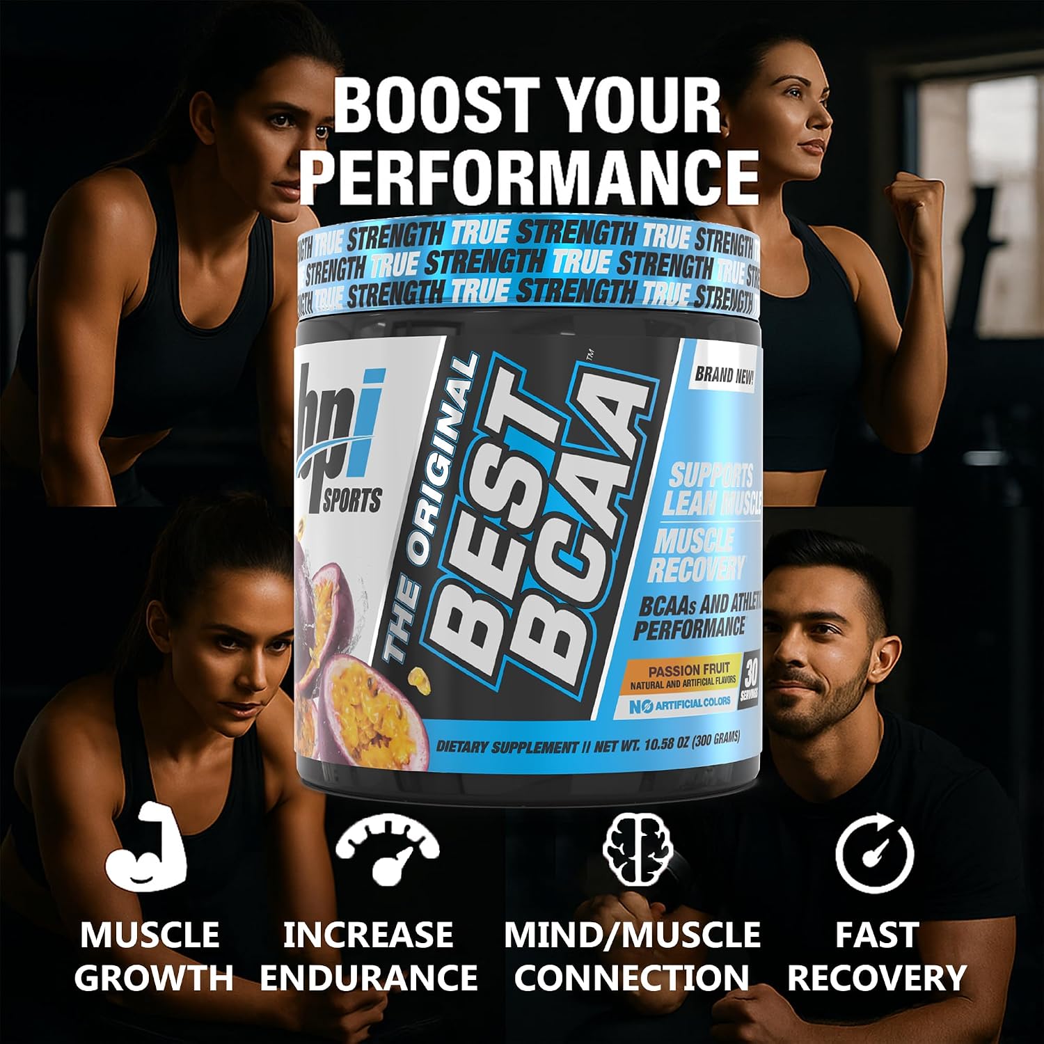 BPI Sports Best BCAA Powder – Muscle Recovery Support, Grape, 30 Servings