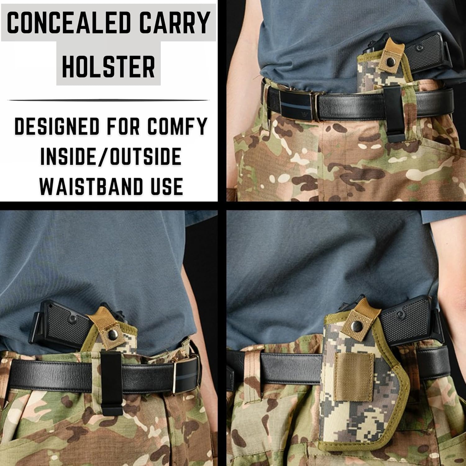 Gun Holsters for Men/Women, 380 Holster for Pistols, Universal Airsoft Right/Left, IWB/OWB 9mm Holsters for Concealed Carry, Fits Glock