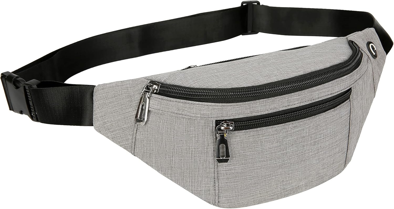 Fanny Pack for Men & Women, Fashion Waterproof Waist Packs with Adjustable Belt, Casual Bag Bum Bags for Travel Sports Running.