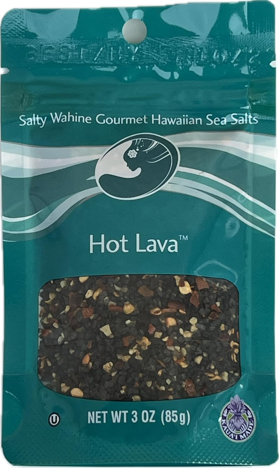 Salty Wahine Gourmet Hawaiian Sea Salts, Hawaiian Sea Salt and Rainbow Peppercorns, 4 Ounce