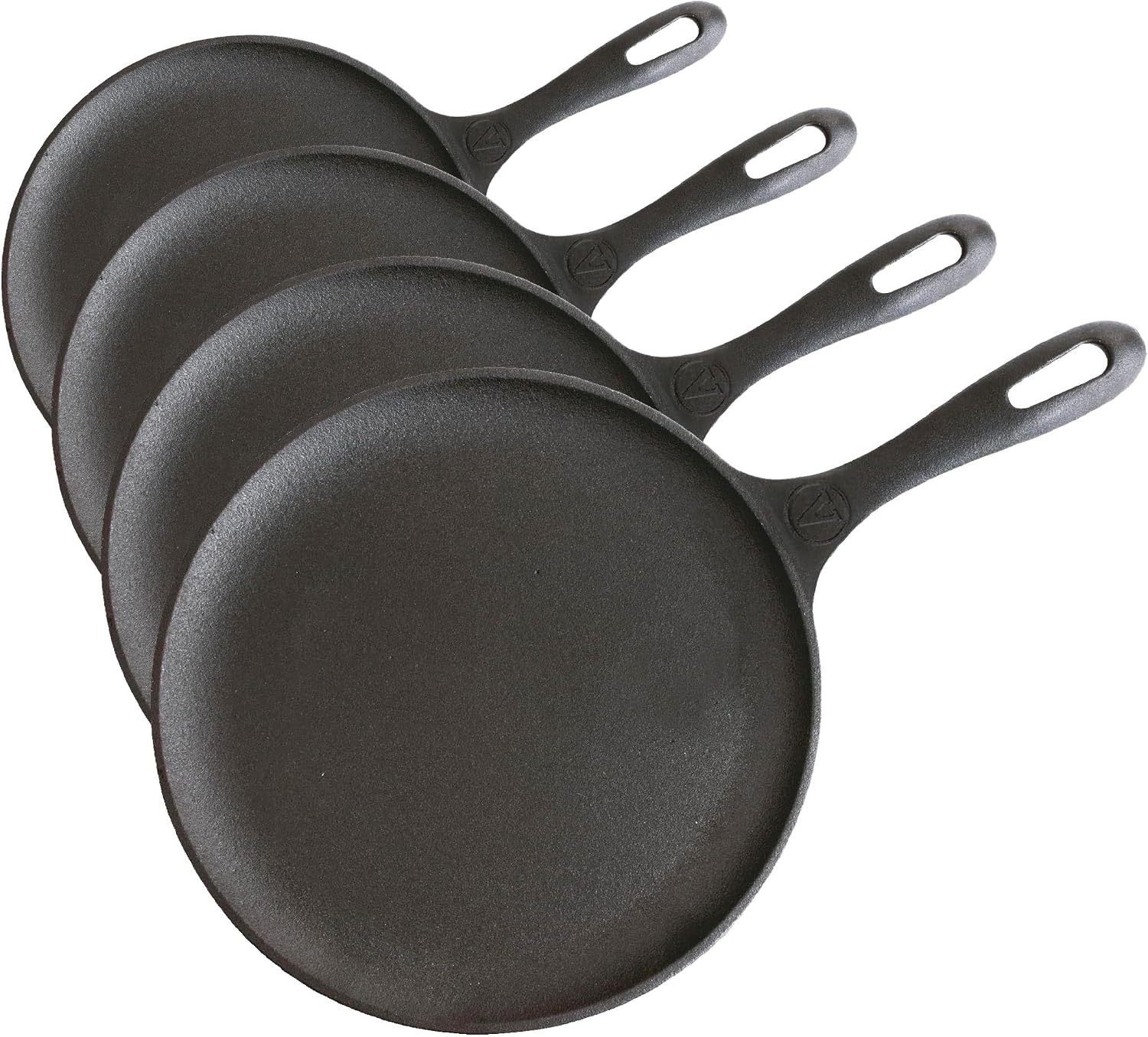 Victoria 10.5-Inch Cast Iron Comal Griddle Pan with a Long Handle, Preseasoned with Flaxseed Oil, Made in Colombia