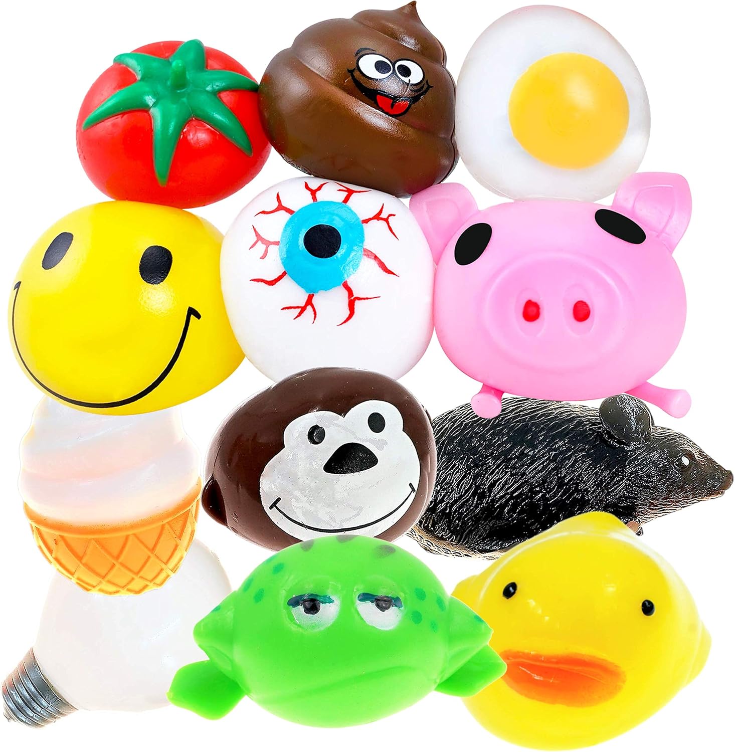 JA-RU SPLAT Ball Sticky & Stretchy (Pack of 6 Assorted) Sensory 5303-6p p