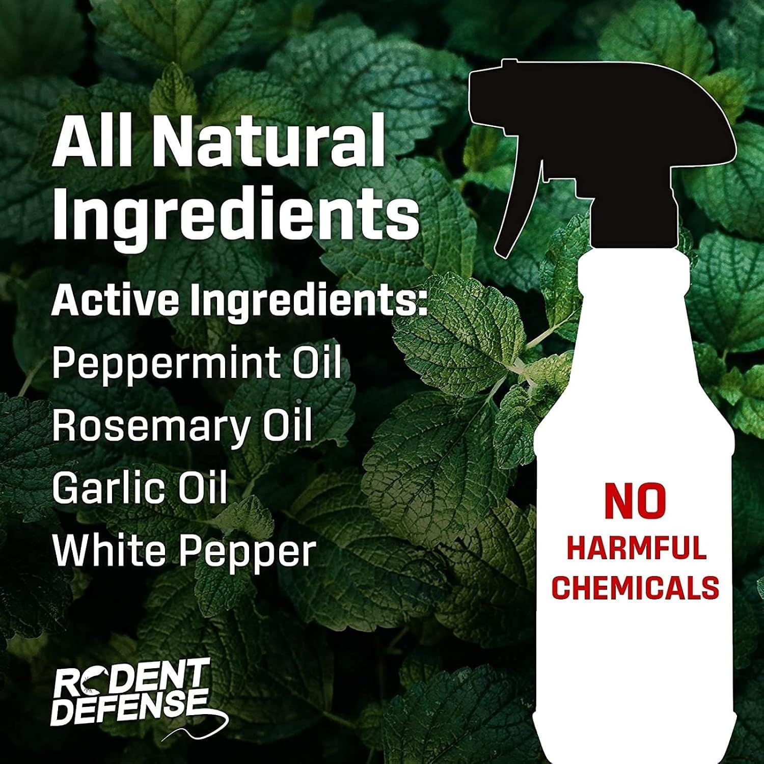 Exterminators Choice - 32 oz Peppermint Rodent Defense Spray - Great for Lawns, Gardens, Attics, and Garages - Non-Toxic Deterrent for Pest Control - Repels Mice and Rats - Safe for Kids and Pets