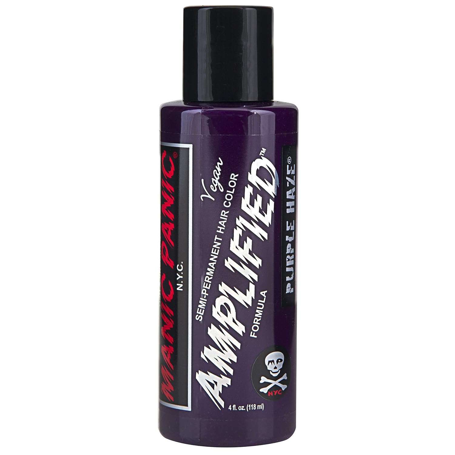 MANIC PANIC Cotton Candy Pink Hair Color - Amplified - Semi Permanent Hair Dye - Bright Pink Cool Toned Color - Glows in Blacklight - Vegan, PPD & Ammonia-Free - For Coloring Hair on Women & Men