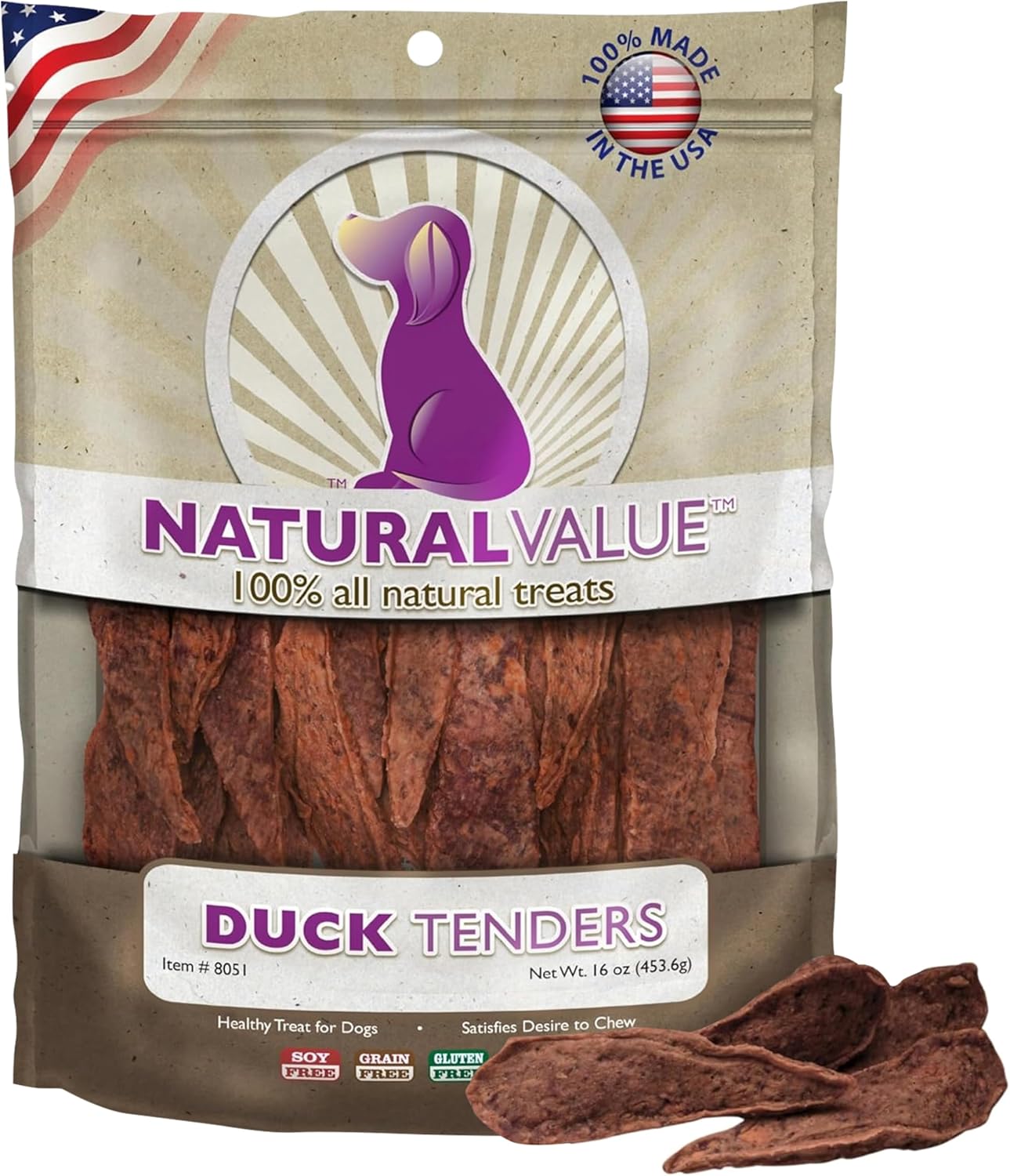 Loving Pets Natural Value Beef Sticks - Soft Jerky Dog Treats for Large & Small Breeds - Healthy Gluten, Wheat, Soy & Grain Free Pet Treats for Dogs