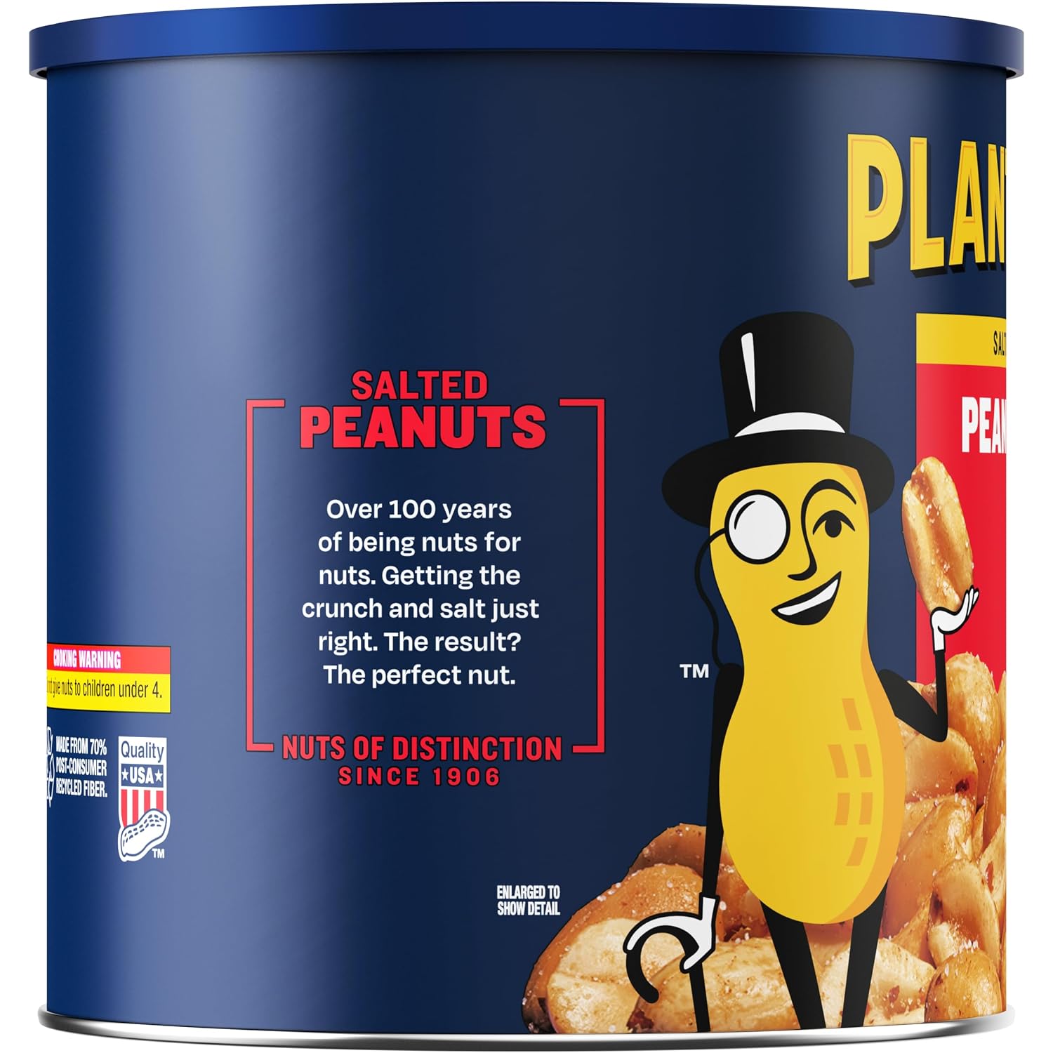 PLANTERS Salted Peanuts, Plant Based Protein Snacks, 2.19lbs (1 Ct)