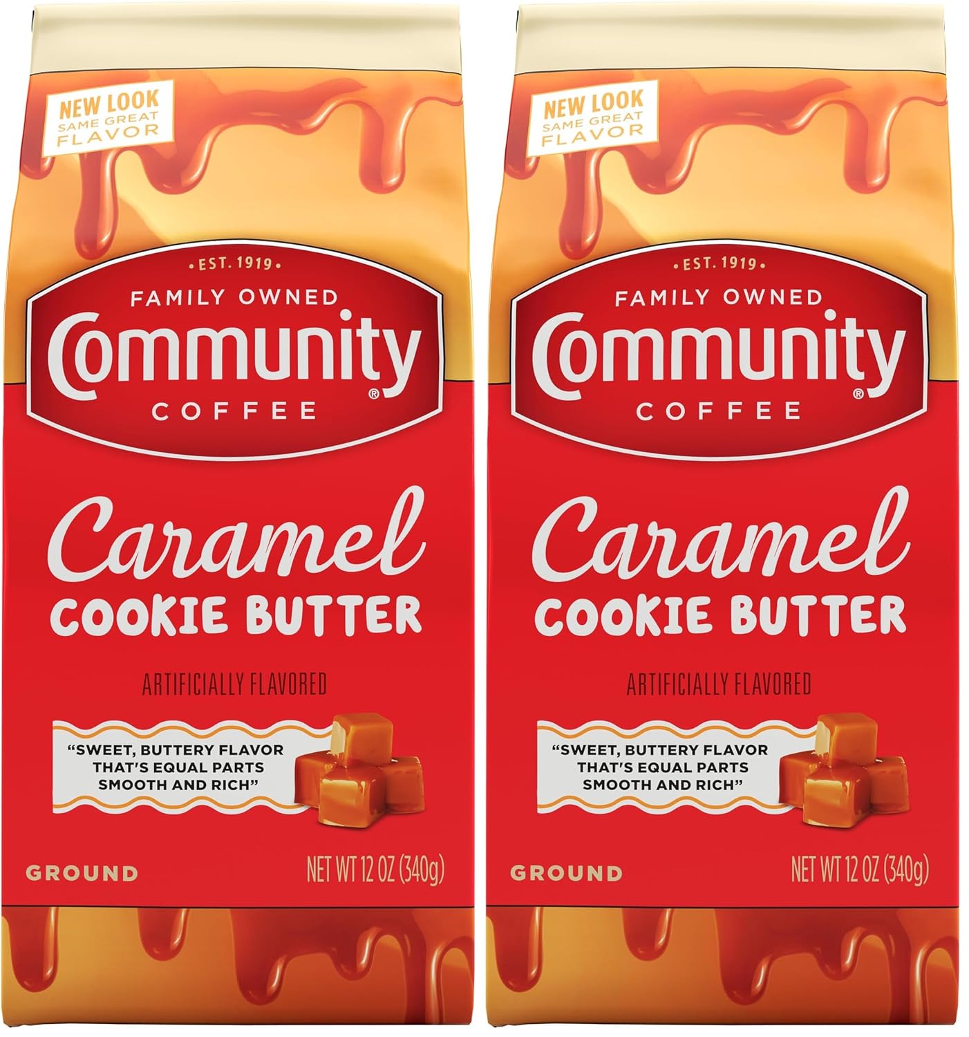 Community Coffee Caramel Cookie Butter Flavored 12 Ounces, Medium Roast Ground Coffee, 12 Ounce Bag (Pack of 1)