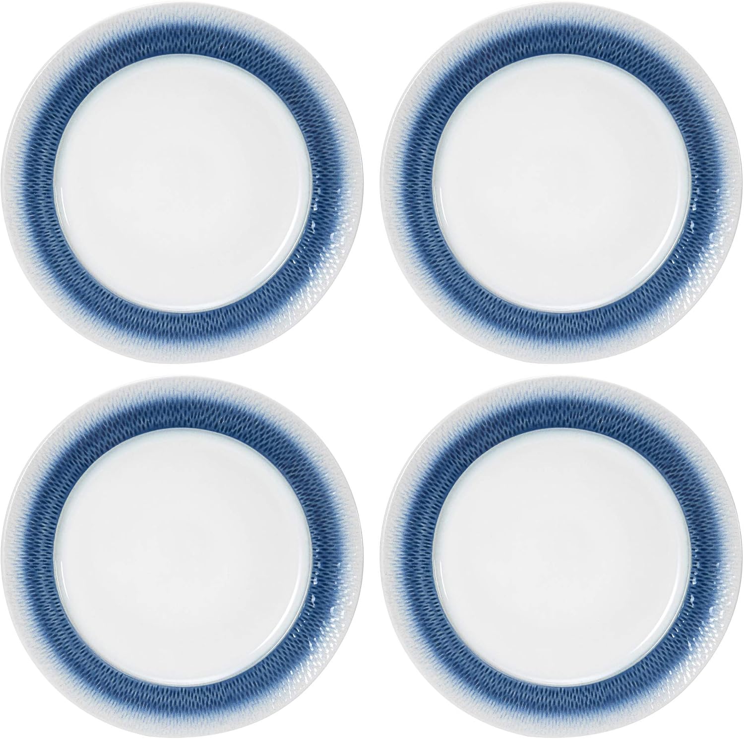 Pfaltzgraff Eclipse Blue 16-Piece Stoneware Dinnerware Set, Service for 4 with Dinner Plates, Salad Plates, Bowls and Mugs
