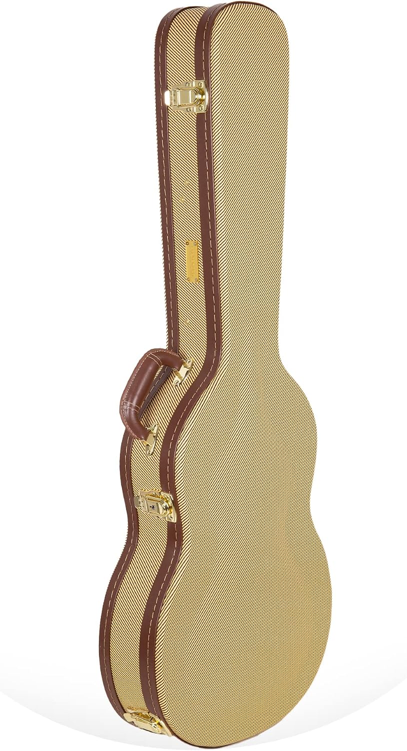 Crossrock Hardshell Arch Top wood case fits SG Electric Guitars-Black(CRW620SGBK)