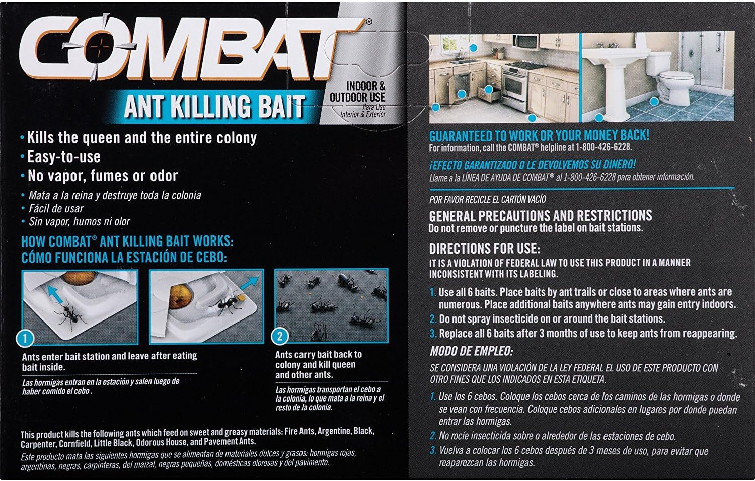 Combat Ant Killing Bait Stations, 6 Count (3 Pack)