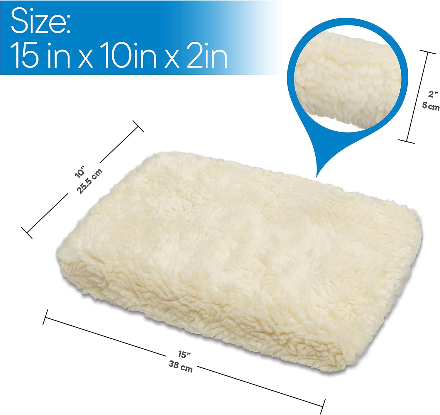 RMS Knee Walker Pad Cover with Foam Cushion and Soft Fleece, Washable