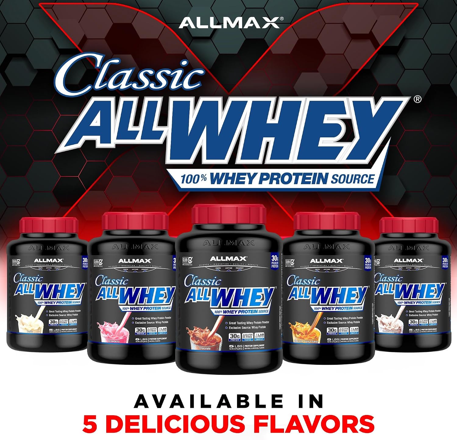 ALLMAX AllWhey Classic Whey Protein Powder, Chocolate, 5 lb