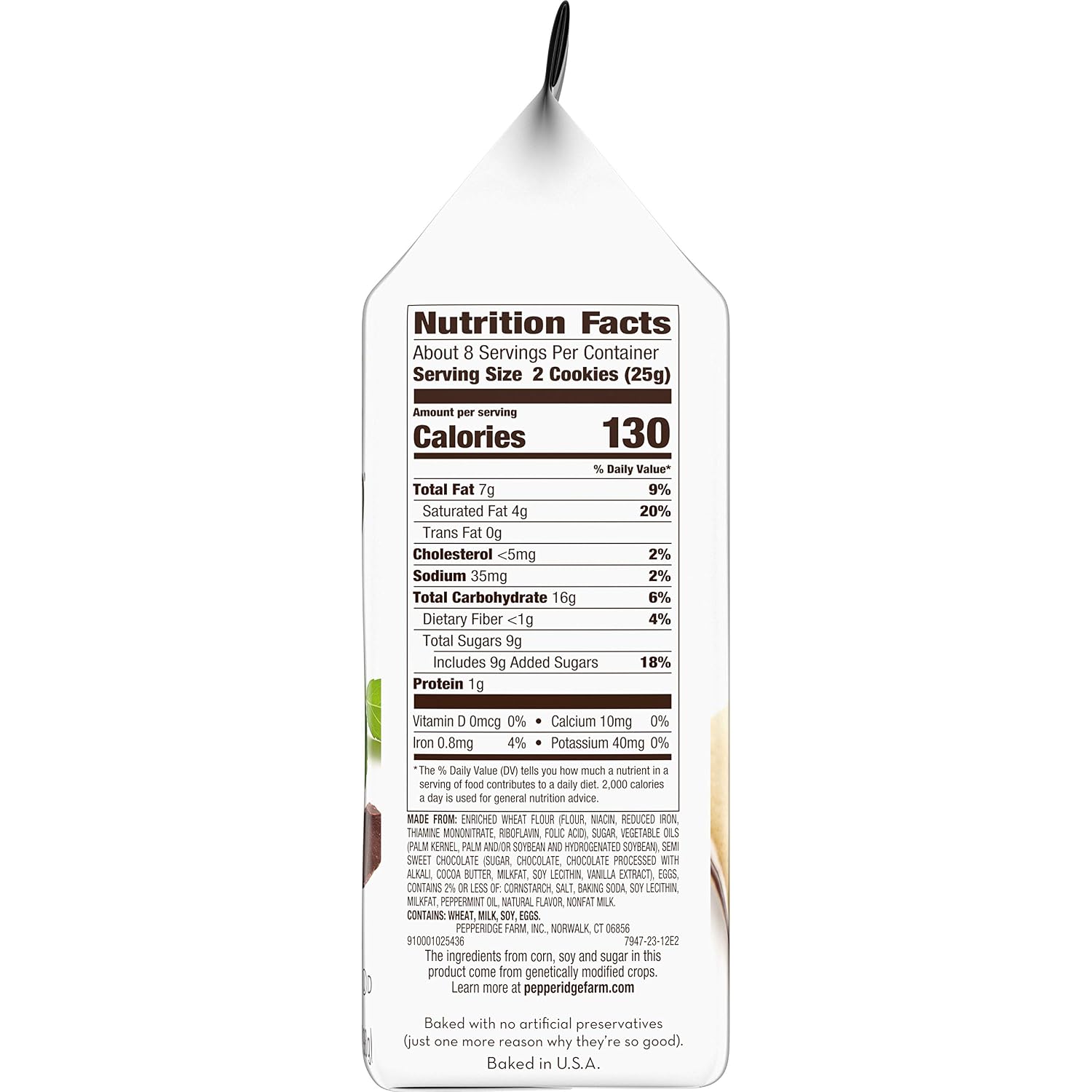 Pepperidge Farm Milano Cookies, Dark Chocolate, 20 Packs Tub, 2 Cookies Per Pack