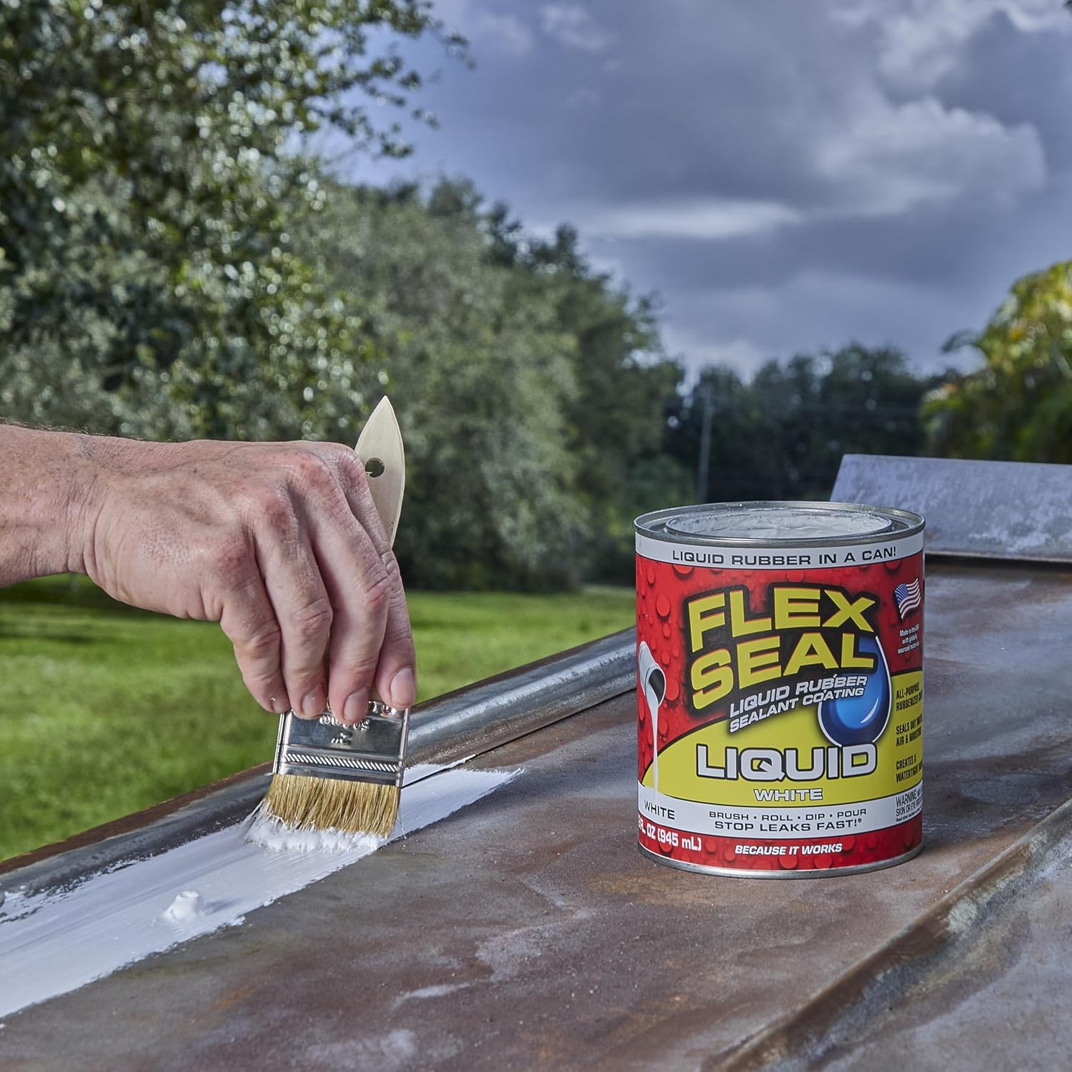 Flex Seal Liquid, Rubber Coating Sealant, Waterproof, Flexible, Breathable, and UV Resistant, Roof Repair, Basements, RV, Campers, Trailers, Marine