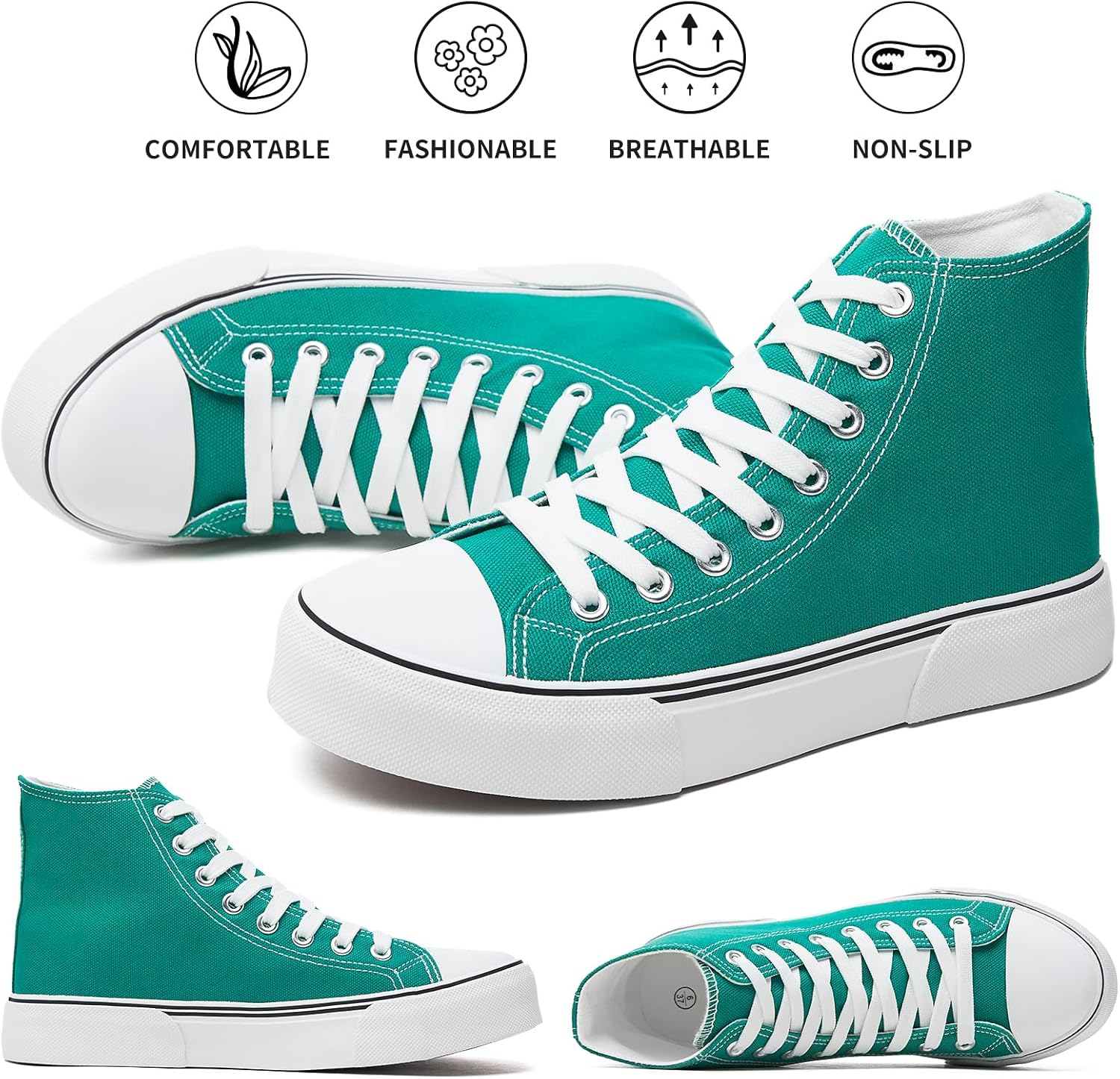 hash bubbie High Top Canvas Sneakers Fashion Walking Shoes