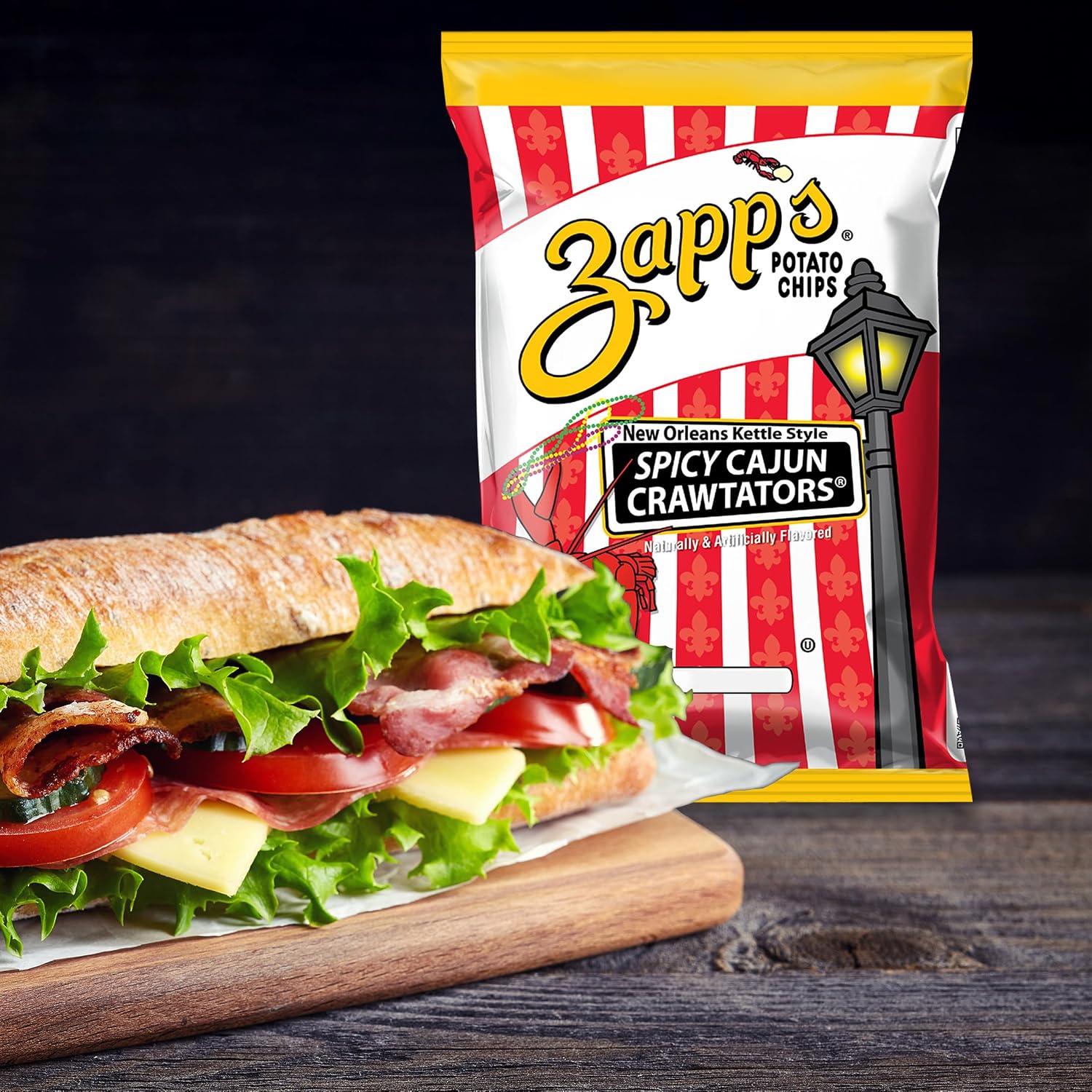 Zapp’s New Orleans Kettle-Style Potato Chips Hotter n Hot Jalapeno Flavor (2 oz Bags, 25 Count), Crunchy Chips with a Spicy Kick, Perfect On-The-Go, Gluten Free Snack