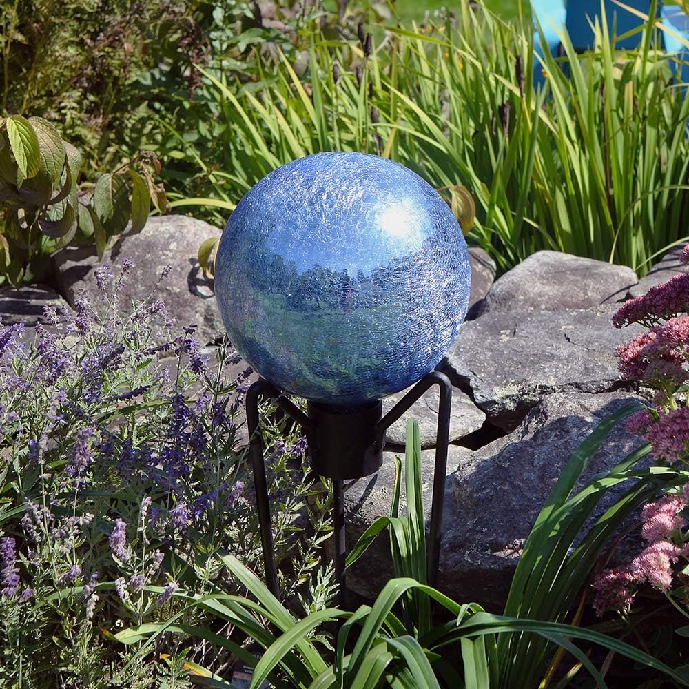 Achla Designs G10-FG-C Gazing, Fern Green 10 inch Glass Garden Globe Ball Sphere, 10
