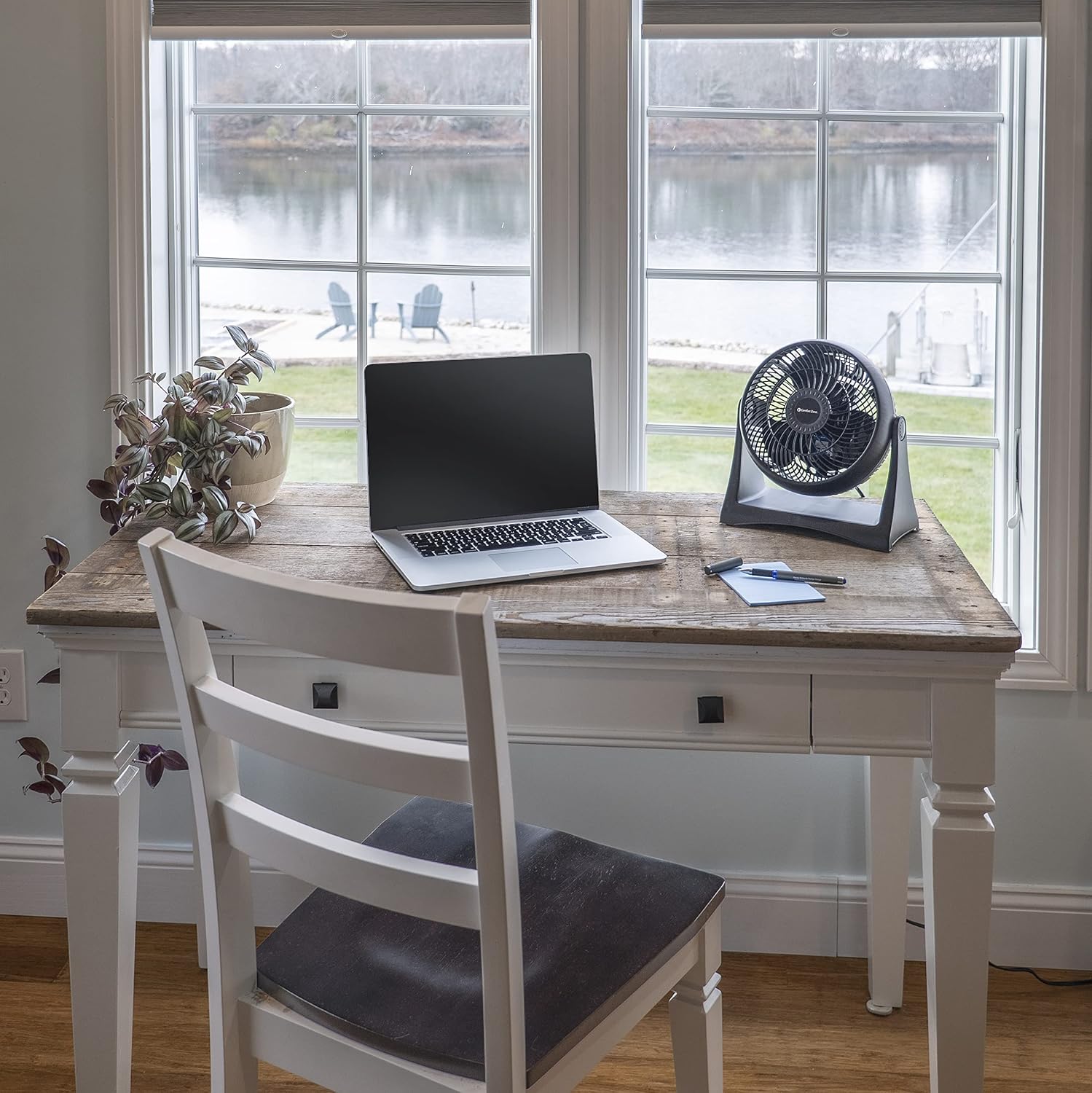 Comfort Zone Table Fan, 8 inch, 3 Speed, Personal Fan, Electric, Wall Mountable, 180 Degree Adjustable Tilt, Tabletop Fan, Desk Fan