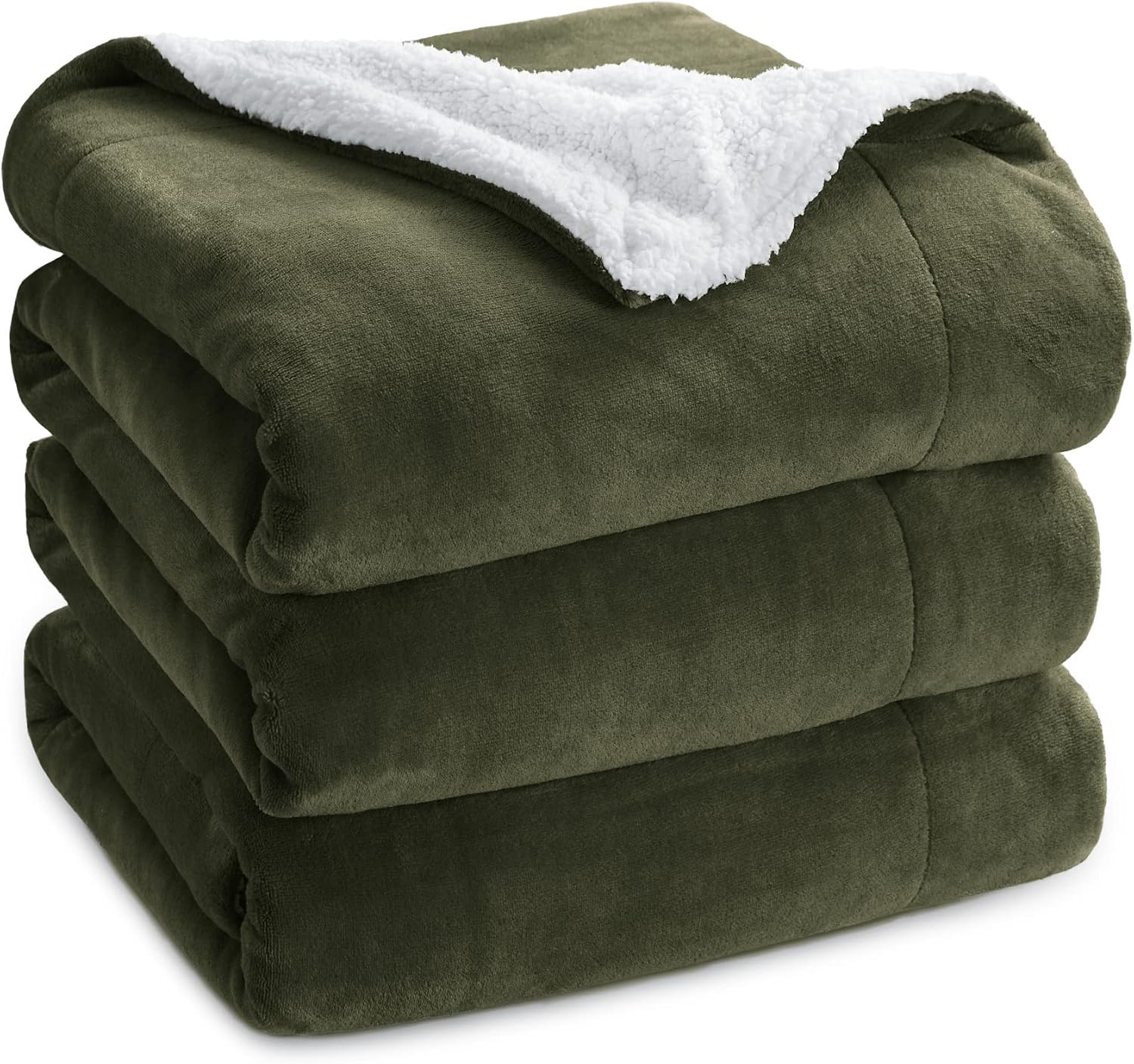 Bedsure GentleSoft Sherpa Fleece Throw Blanket for Couch, Non-Heated, Thick & Warm Cozy Blanket for Winter Fall, Soft Fuzzy Plush Throw Gifts for Women and Men, Grey, 50x60 Inches
