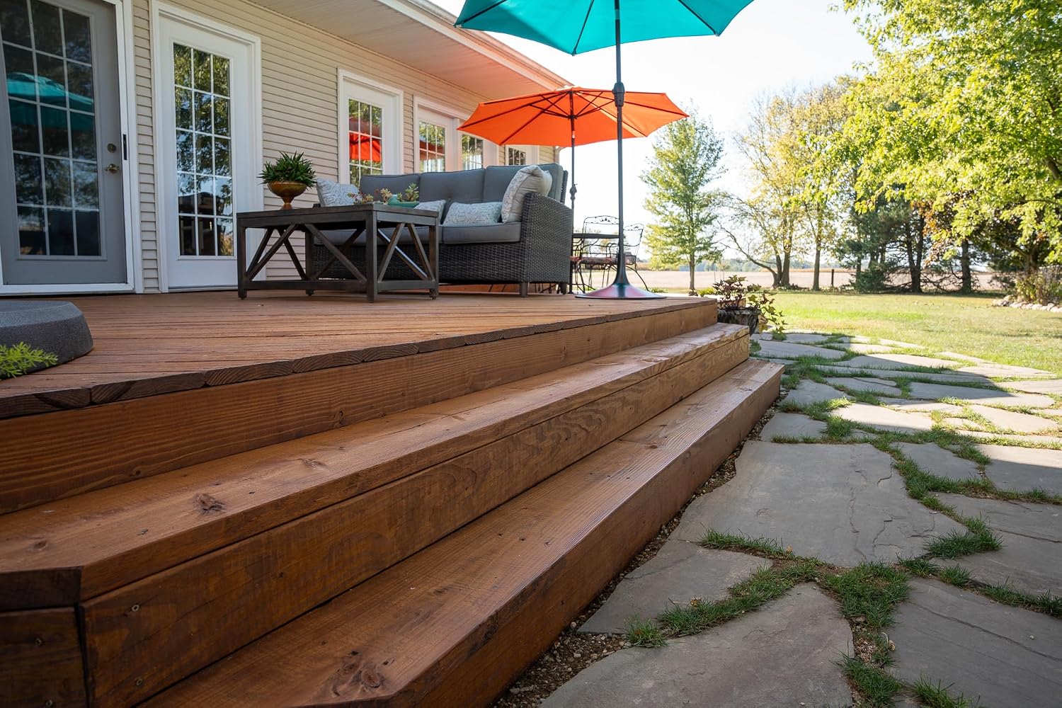 DEFY Extreme Wood Stain and Sealer in One - 1 Gallon Semi-Transparent Waterproof Coating for All Wood Types - Cedar Tone