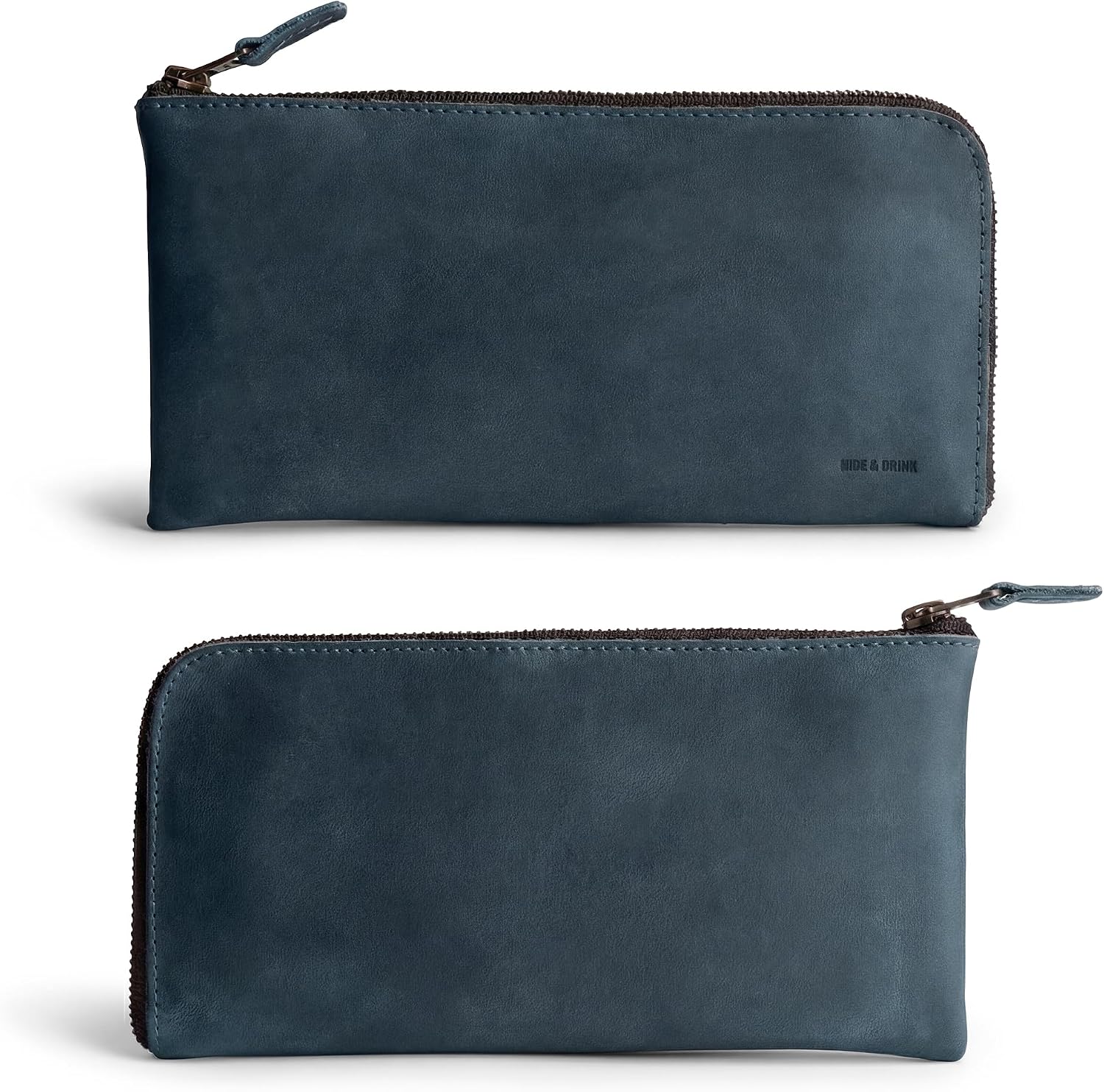 Hide & Drink, Leather Long Zippered Wallet, Holds Up to 8 Cards Plus Coins And Flat Bills, Phone Holder, Travel Essentials, Handmade (Bourbon Brown)