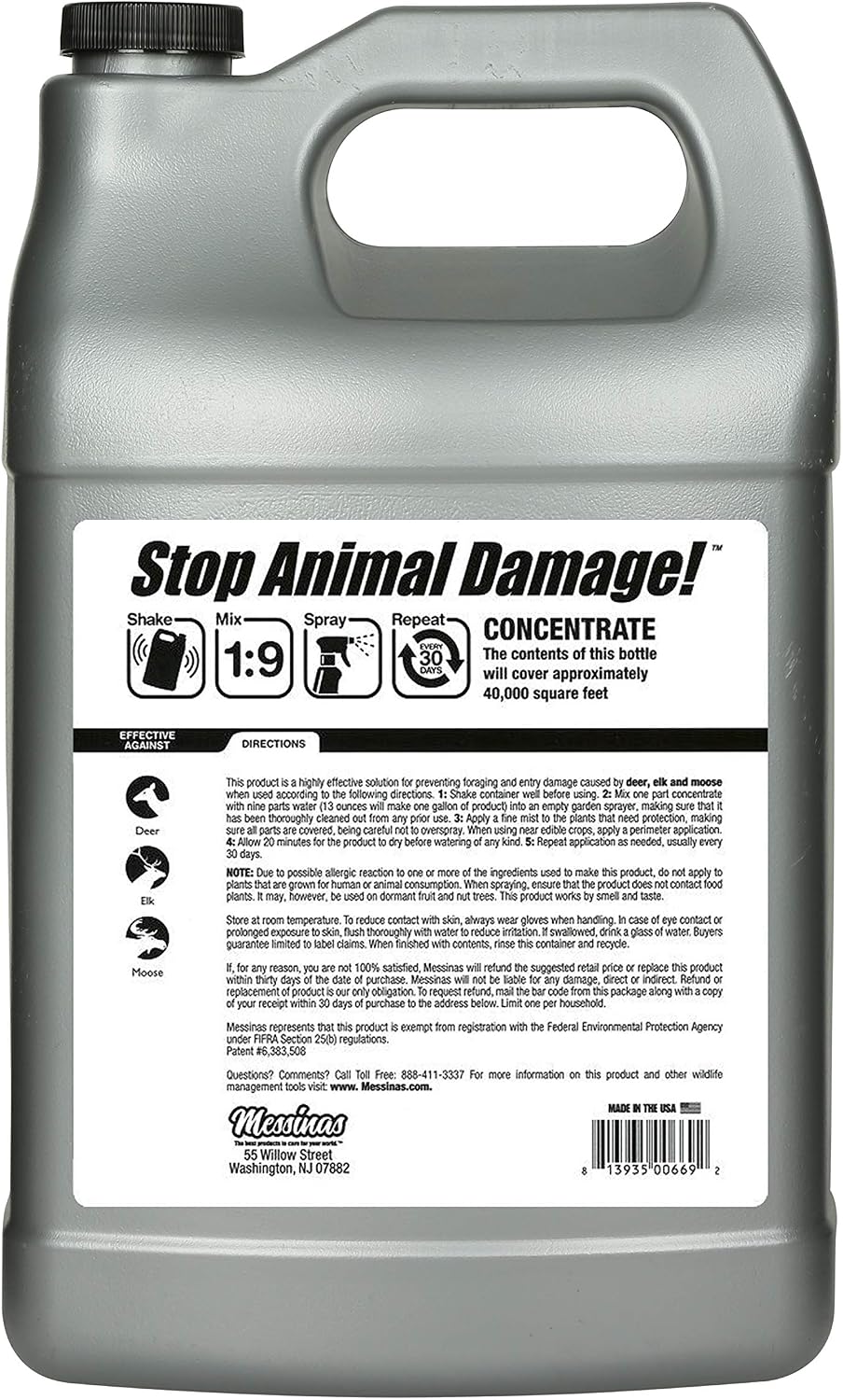Deer Stopper II, Liquid Animal Stopper Repellent, All Natural, Effective All Year Round, Safe for People and Pets, No Harsh Chemicals, Ready to Use