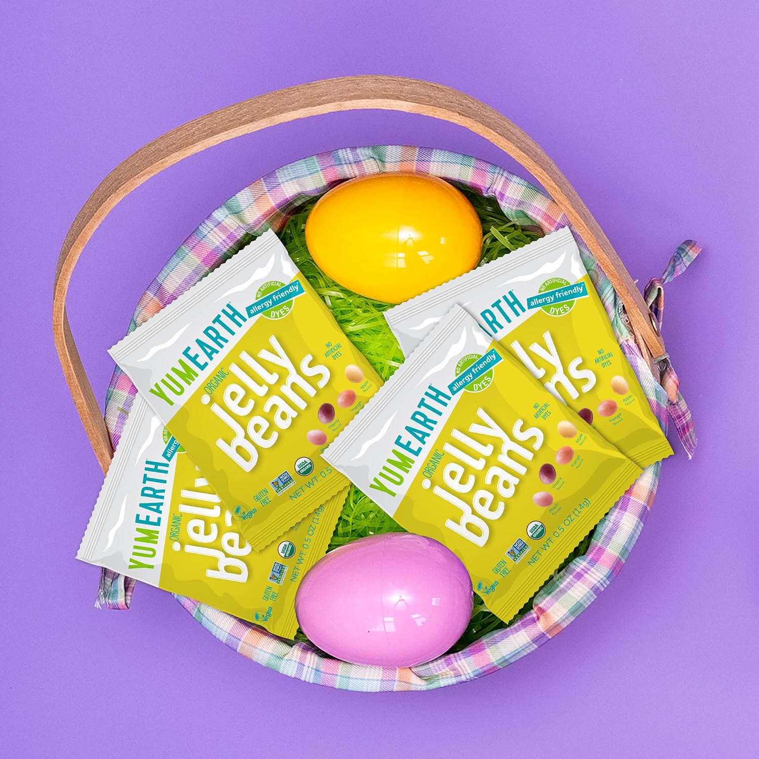 YumEarth Organic Jelly Beans - Fruity Candy Snack Packs, Gluten Free Snacks for Kids - Allergy Friendly, Non-GMO