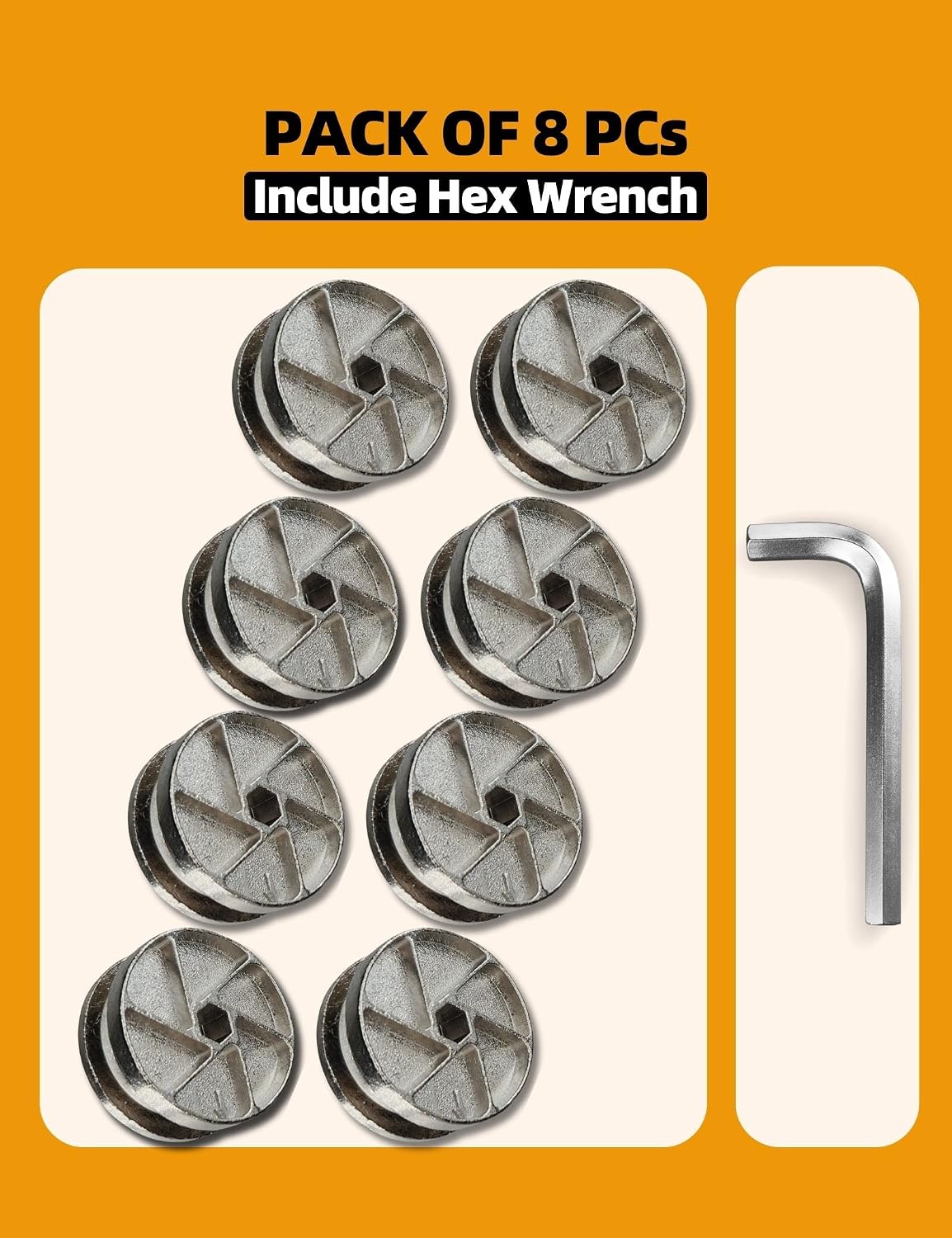Replacement Heavy Duty Cam Wheel Locks Compatible with IKEA 114670 as Bed Frame Parts for MALM, BRIMNES, BIRKELAND & More (4PCs 35mm Set)