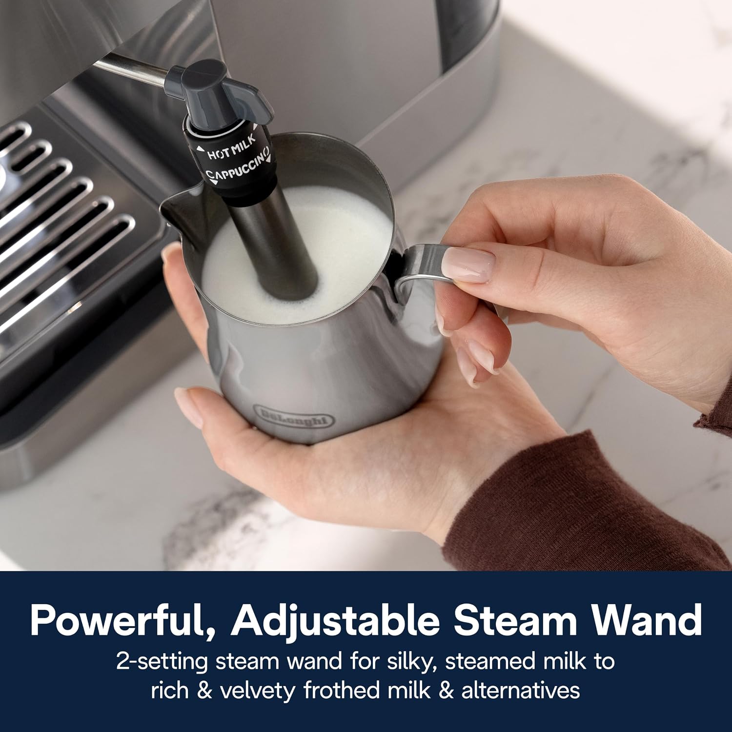 De'Longhi Stilosa Compact Manual Espresso Machine, Manual Milk Frother