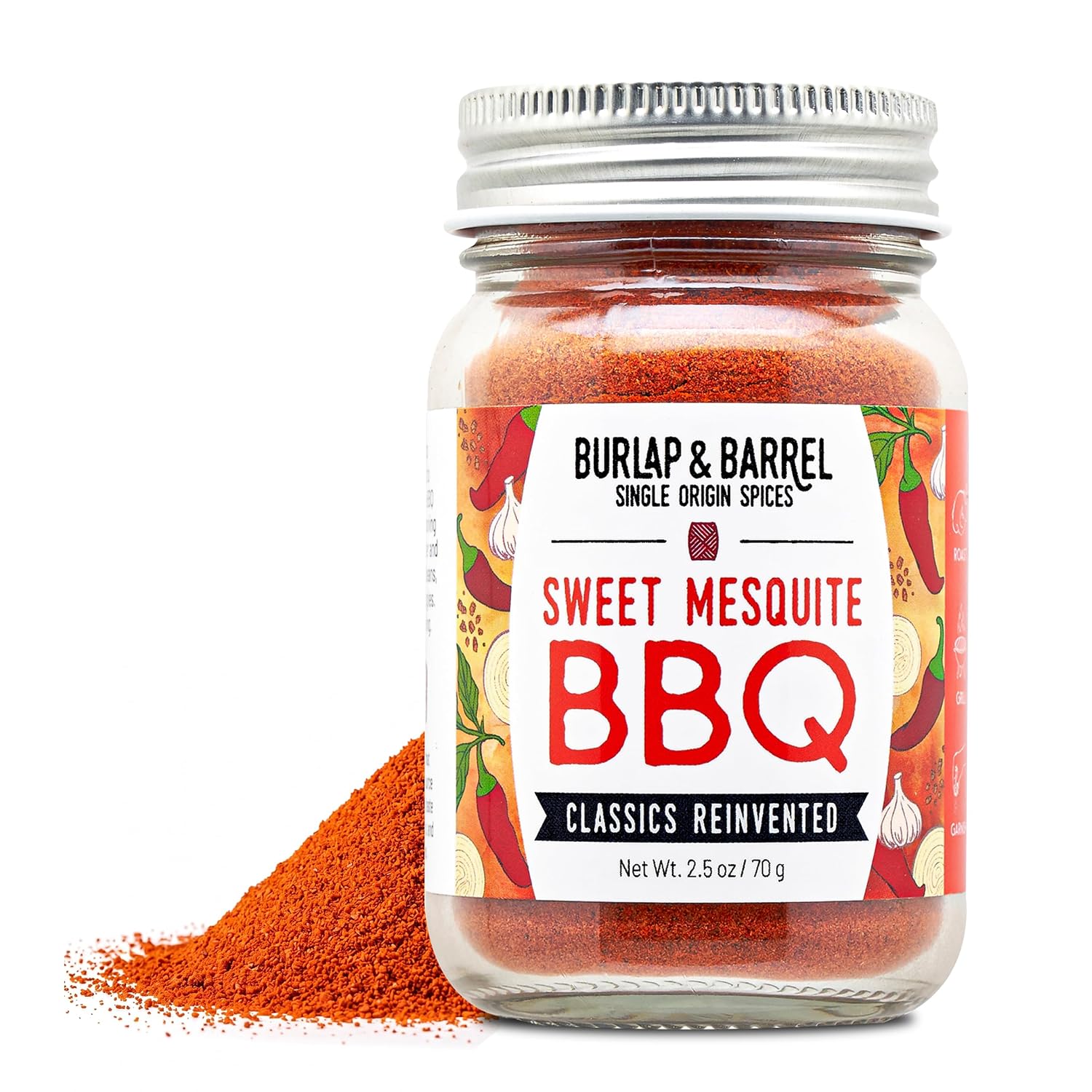 Burlap & Barrel Sweet Mesquite BBQ Seasoning – Smoky-Sweet BBQ Blend with Wild Mesquite, Panela Sugar