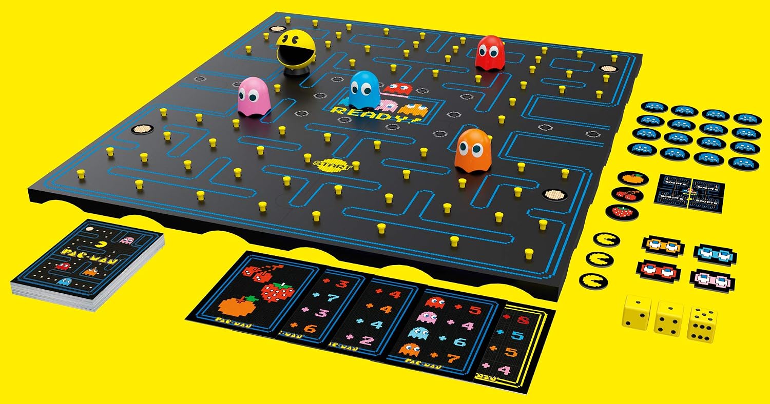 Buffalo Games - Pac-Man Game, 10 years + | Play as Pac-Man or Ghost, Built-In Retro Arcade Sounds, Electronic Pac-Man Pawn, 2 to 5 Players