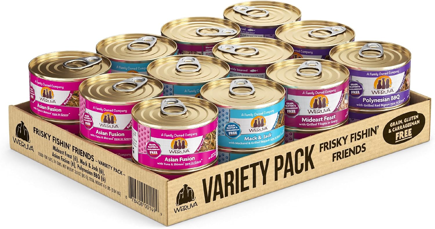 Weruva Classic Cat Food, Paw Lickin’ Chicken with Chicken Breast in Gravy, 3oz Can (Pack of 24)