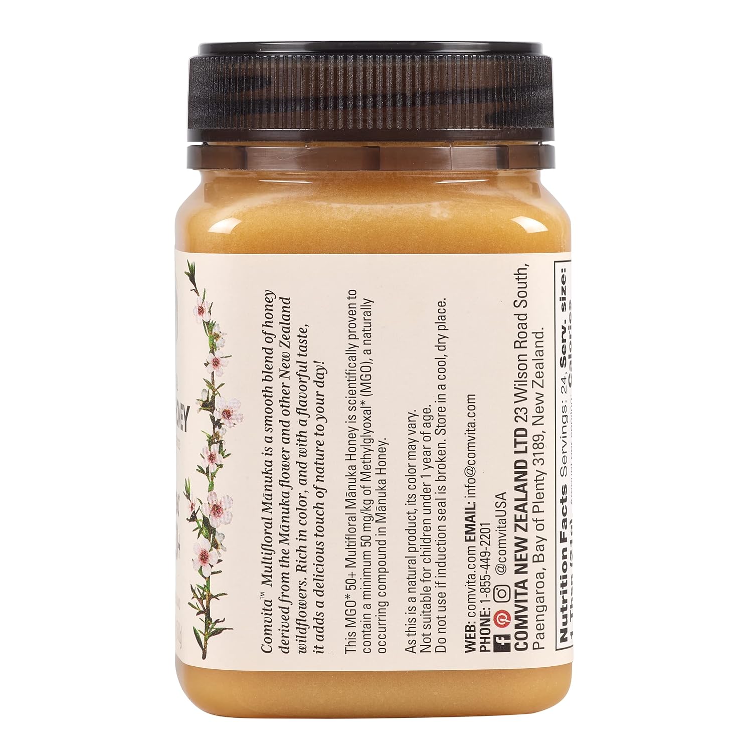 Comvita Manuka Honey MGO 50+ Multifloral Non-GMO Raw Honey - 500g (17.6 Oz)