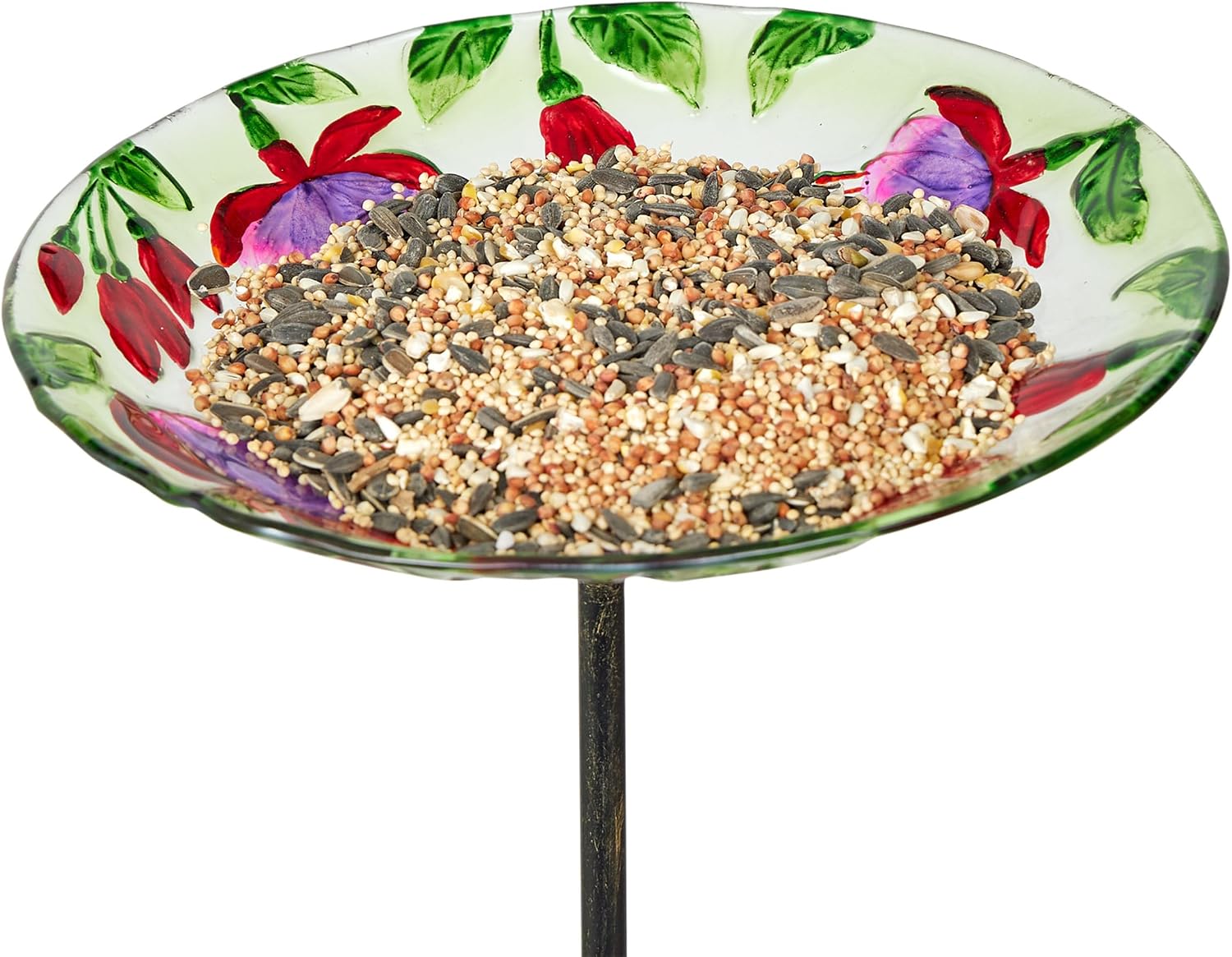 Alpine Corporation 25" Tall Outdoor Birdbath with Planter Pedestal Yard Statue, Stunning Garden Accent, 15" Round, Green