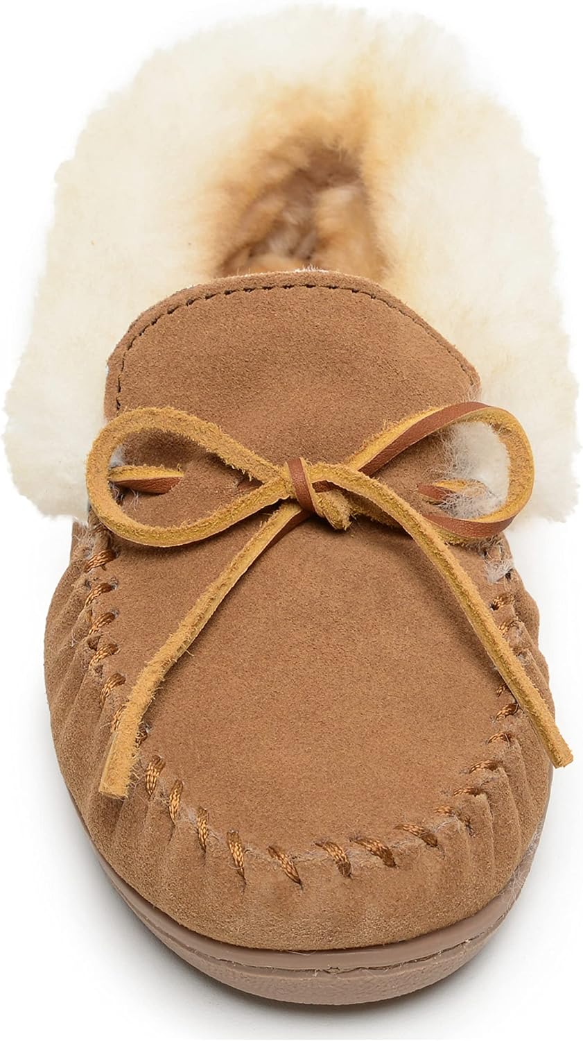 Minnetonka Women's Alpine Sheepskin Moccasin Slippers