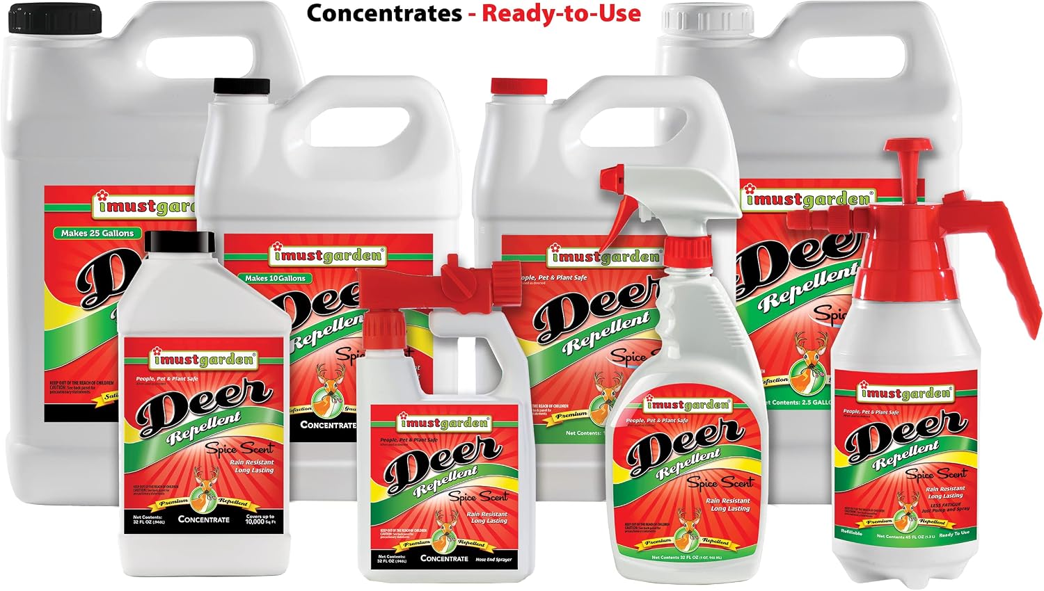 I Must Garden Deer Repellent: Powerful All-Natural Protection, 32oz Spice | Ready to Use Spray - Safe for Plants Pets & Pollinators - Pleasant Scent - Long-Lasting Control