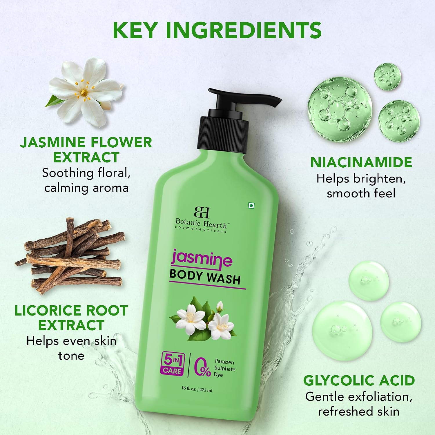 Botanic Hearth Tea Tree Body Wash With 100% Tea Tree Oil - 16 Fl oz